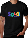 Solo 90s Style Graphic T-Shirt - Black