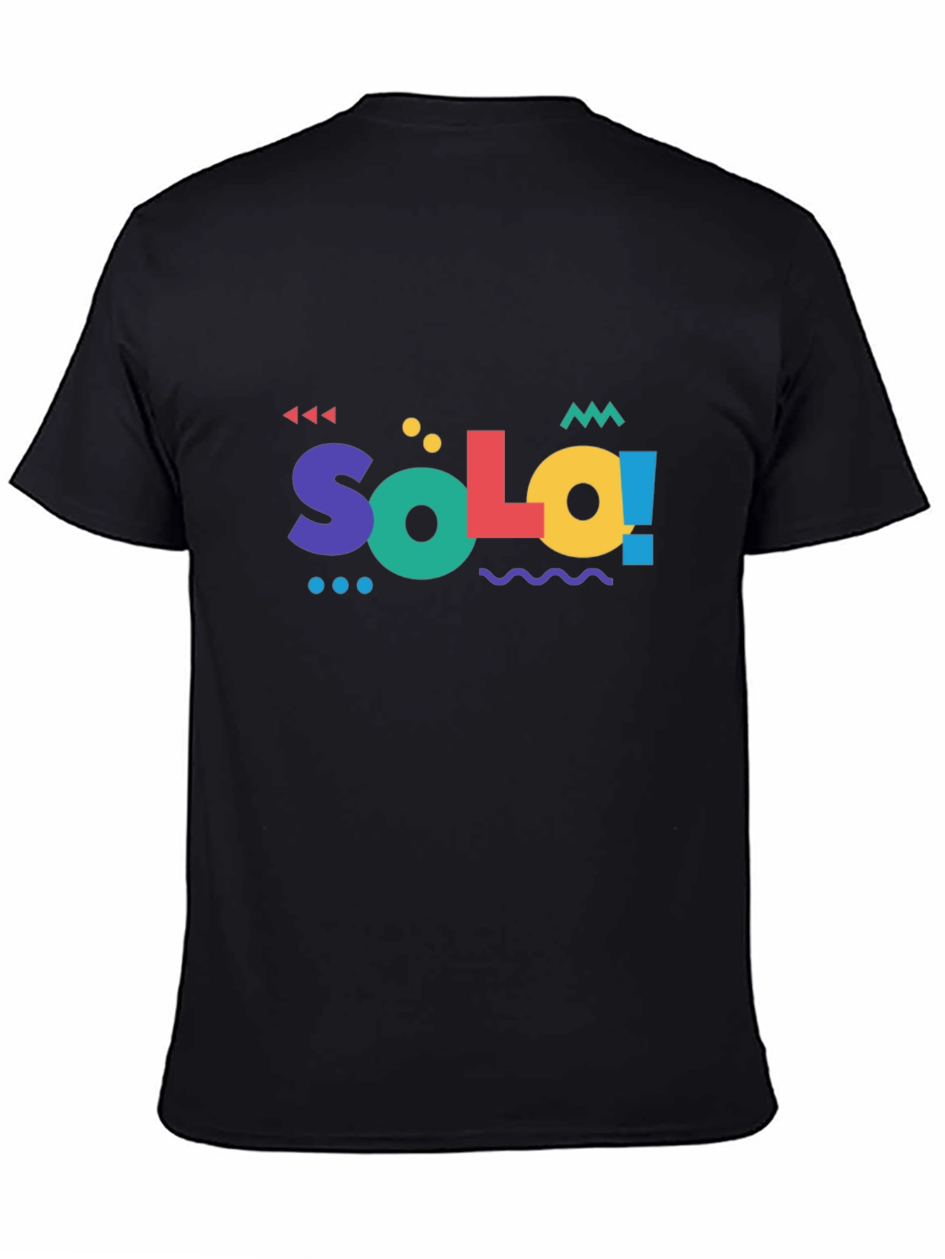 Solo 90s Style Graphic T-Shirt - Black
