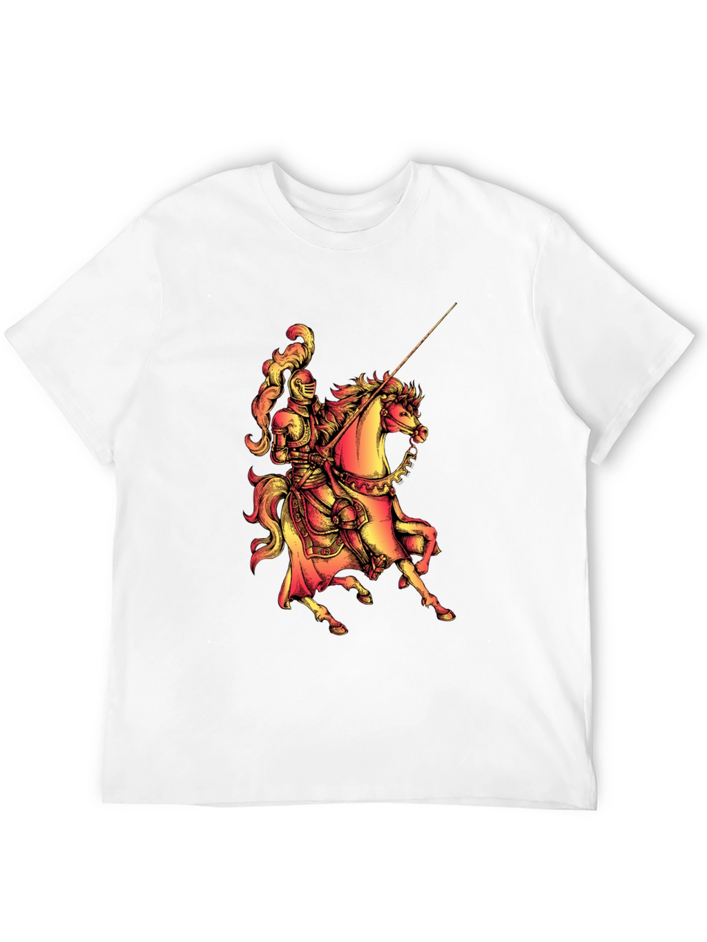 Knight on Horseback Graphic Tee - Medieval Style