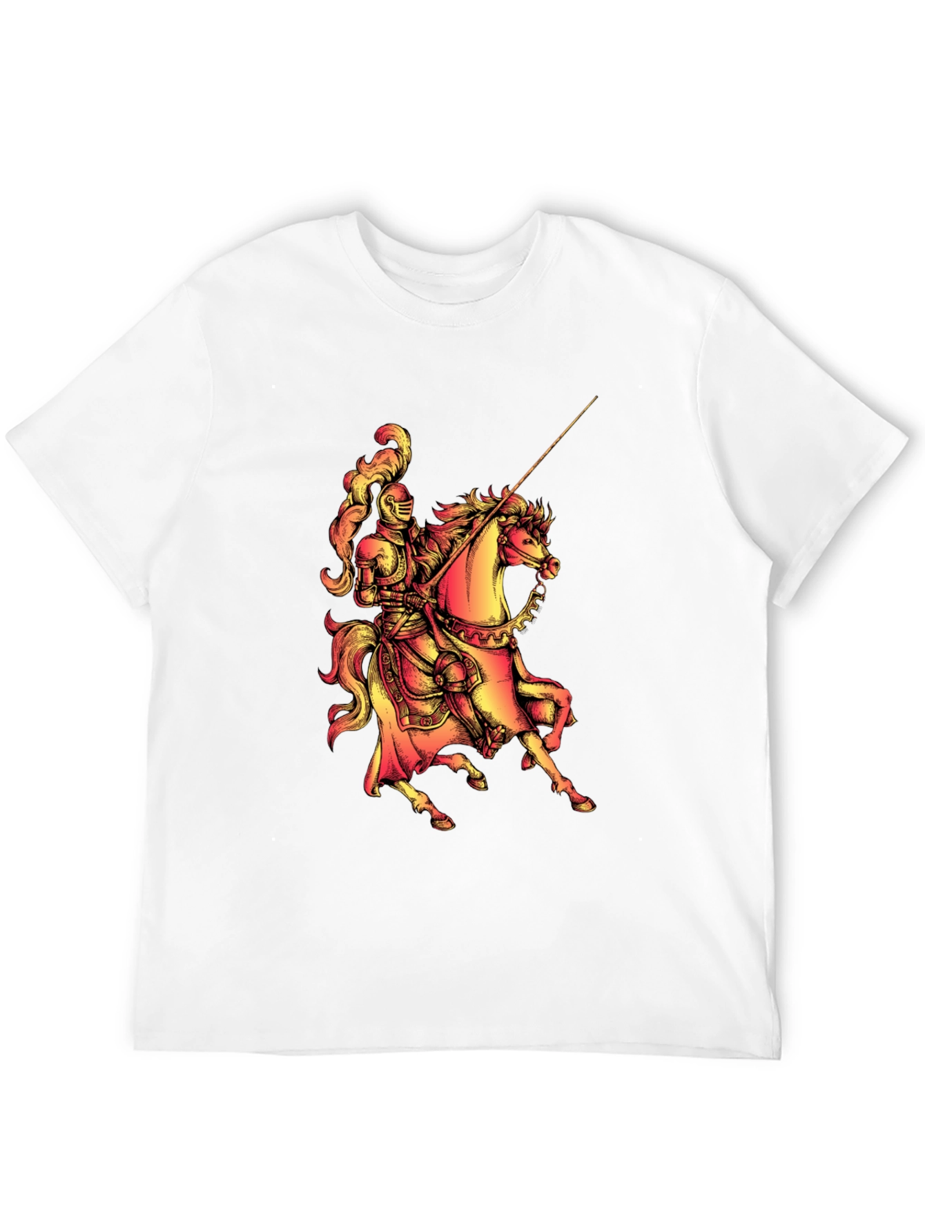Knight on Horseback Graphic Tee - Medieval Style