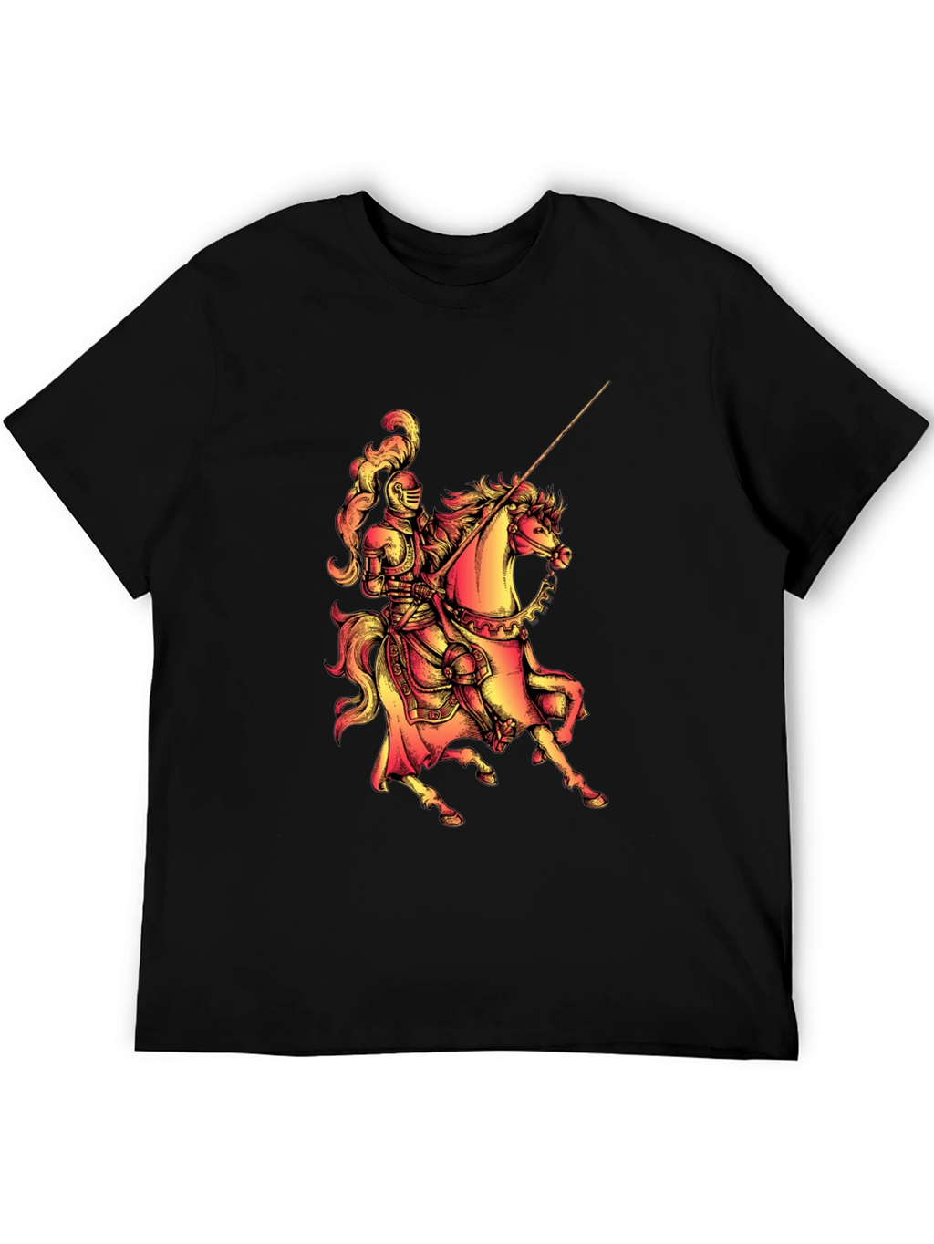 Knight on Horseback Graphic Tee - Medieval Style