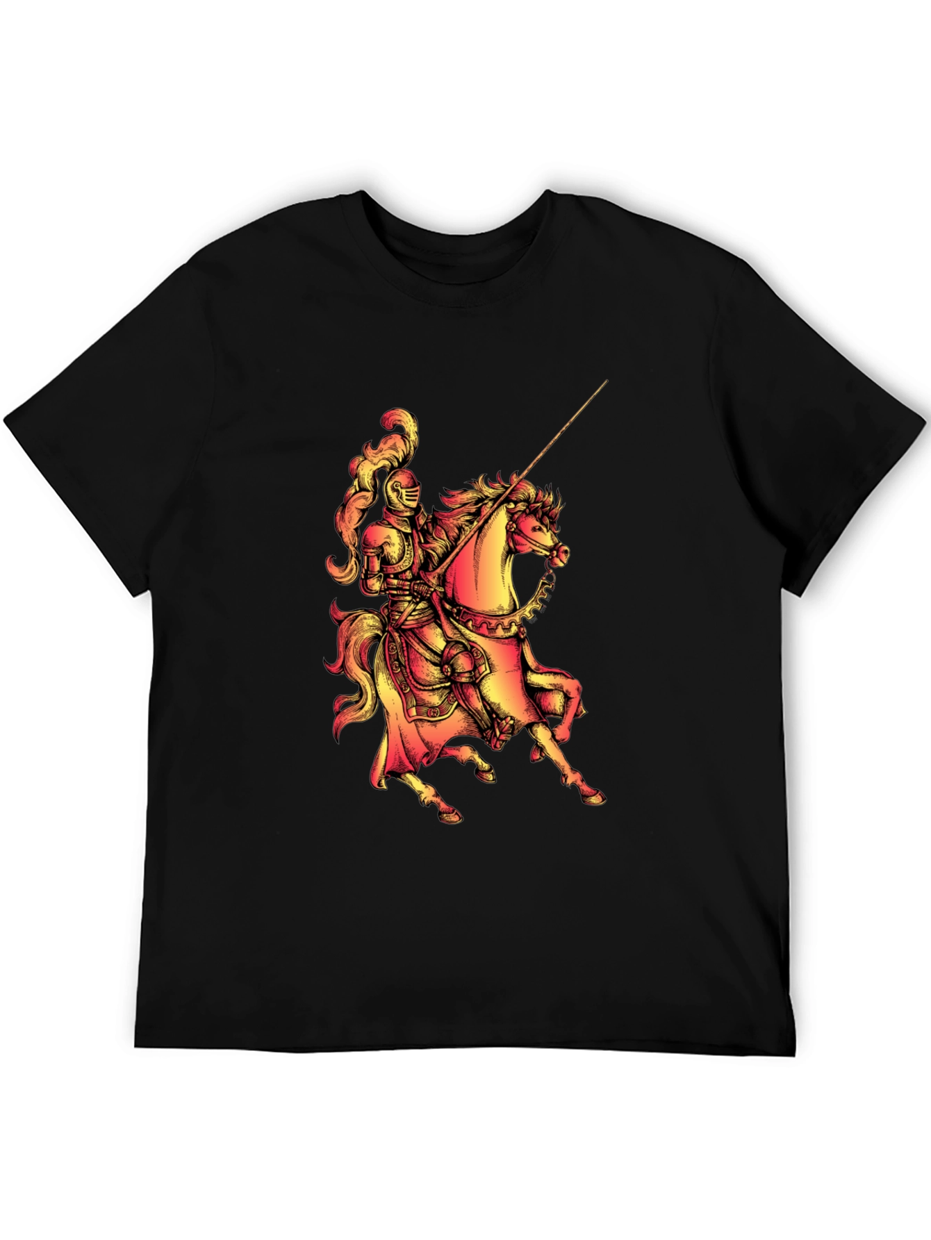 Knight on Horseback Graphic Tee - Medieval Style