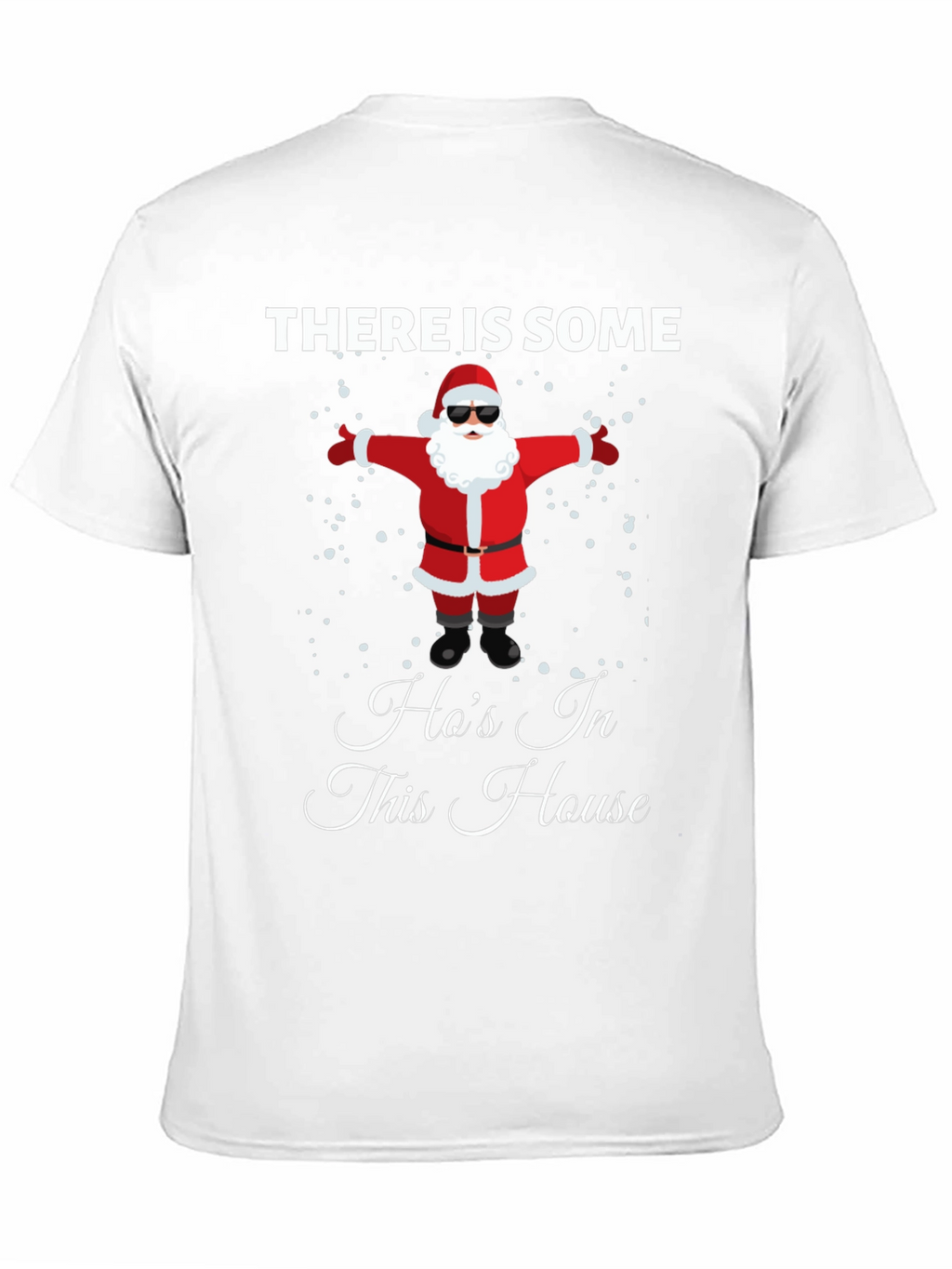Funny Santa Hos In This House Black T-Shirt