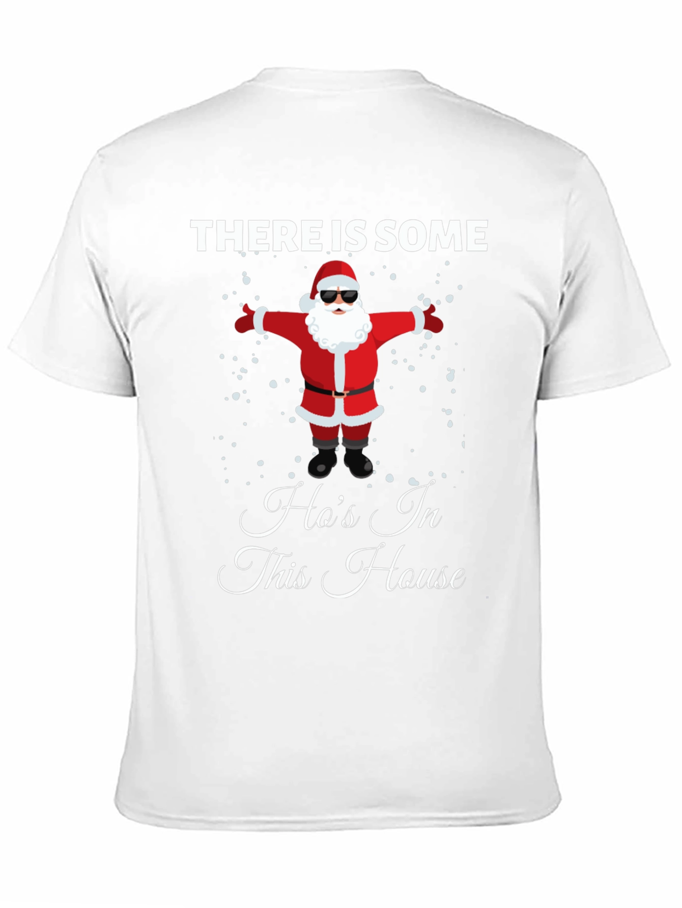 Funny Santa Hos In This House Black T-Shirt