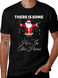 Funny Santa Hos In This House Black T-Shirt