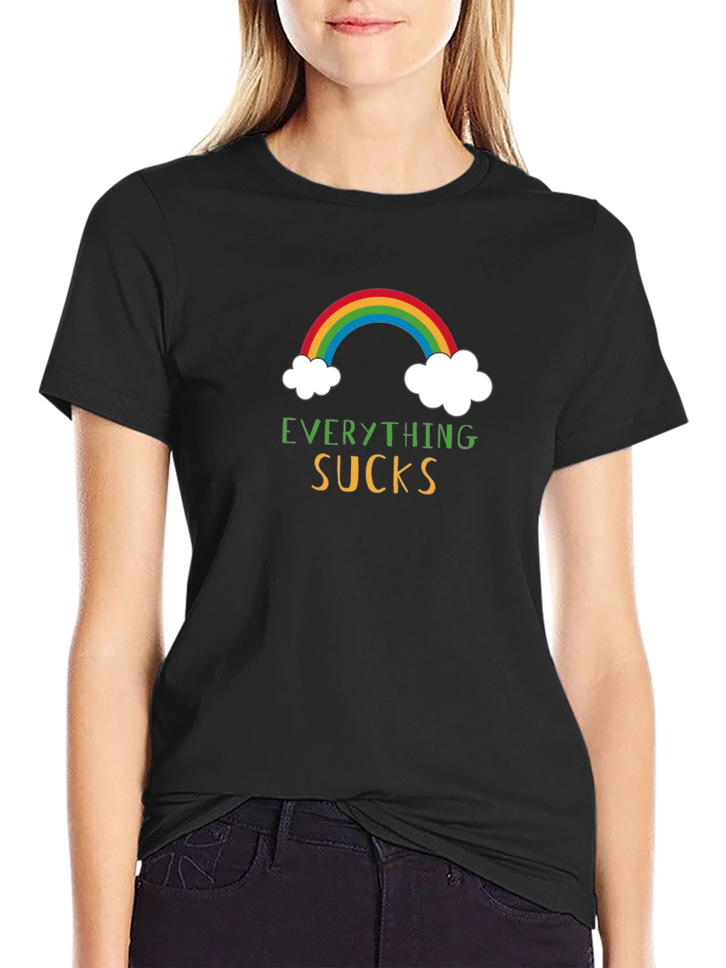 Everything Sucks Rainbow Graphic T-Shirt