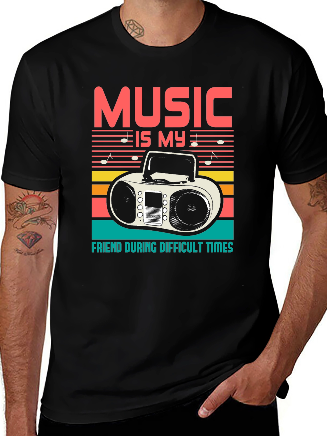 Music is My Friend Graphic T-Shirt