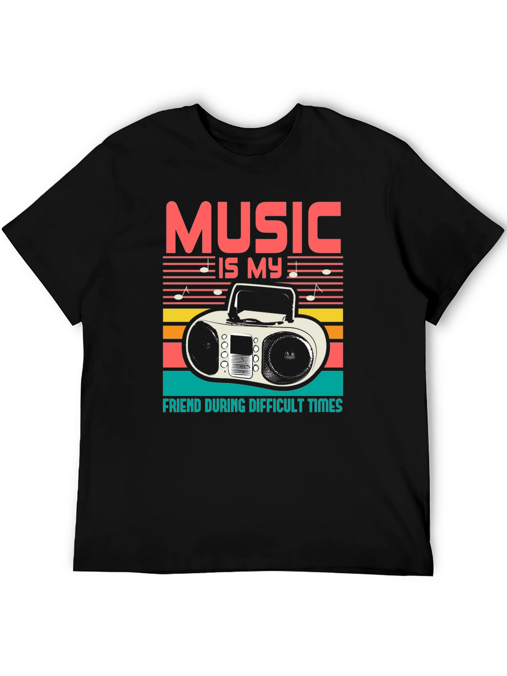 Music is My Friend Graphic T-Shirt