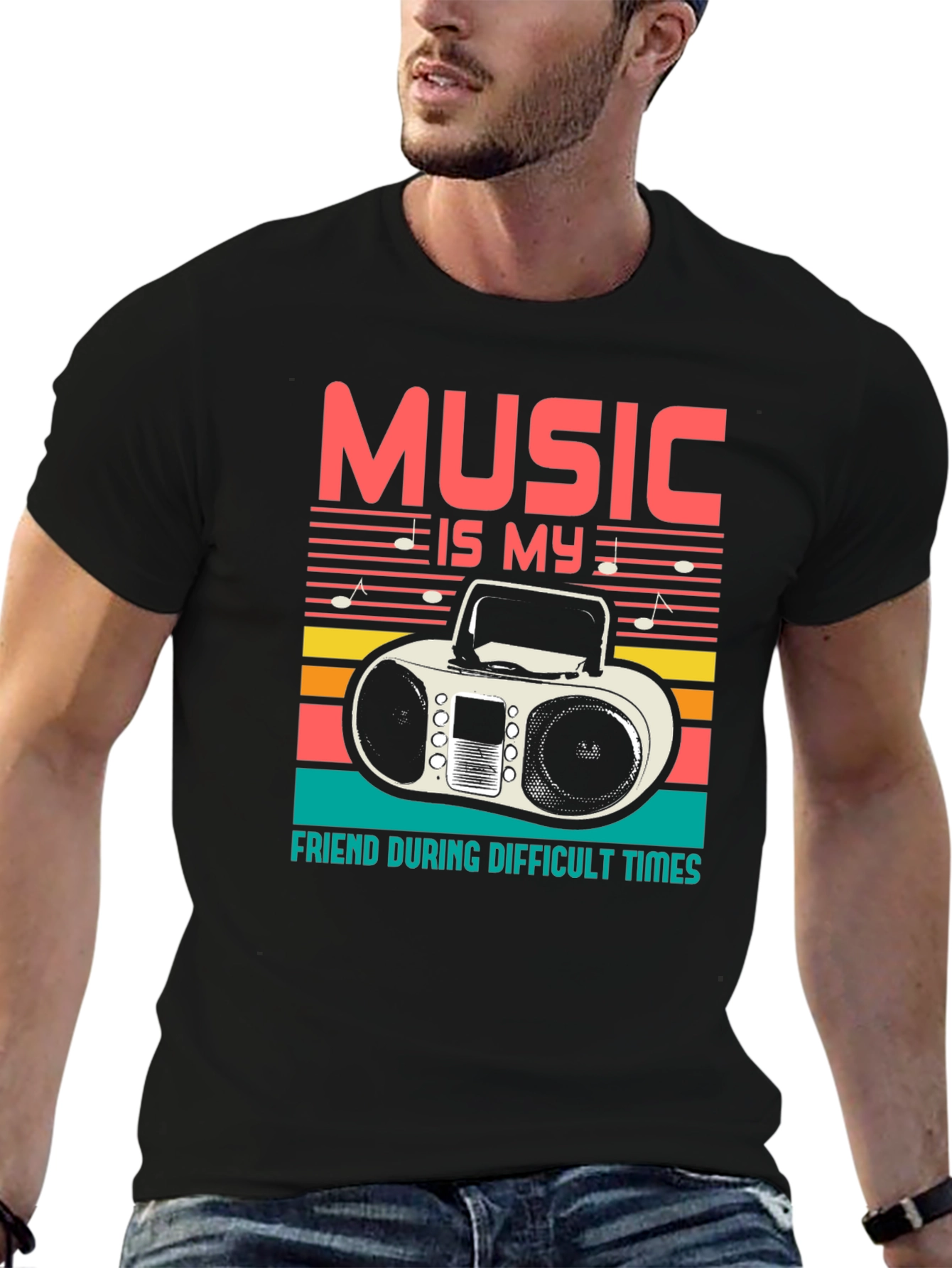 Music is My Friend Graphic T-Shirt