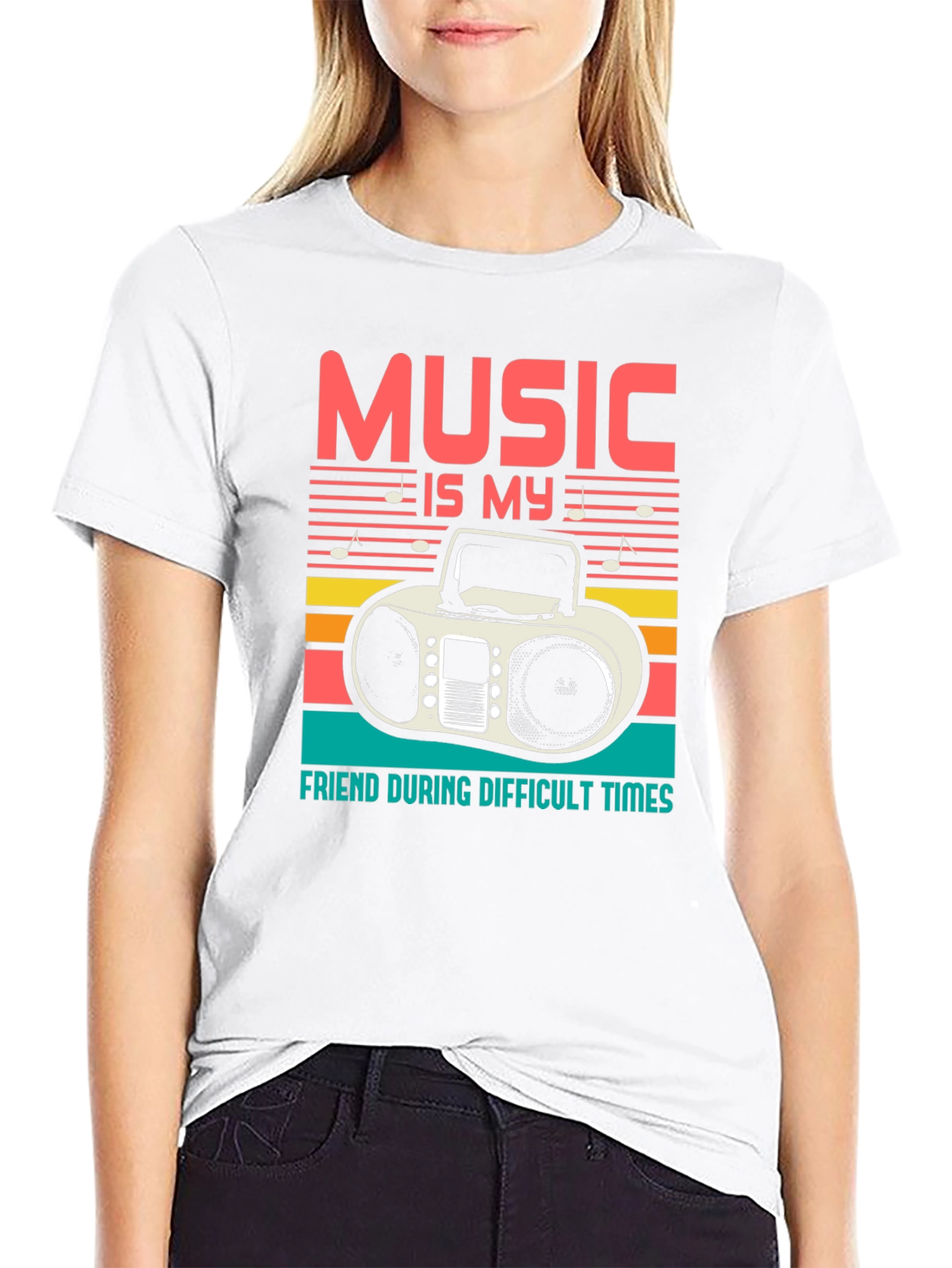 Music is My Friend Graphic T-Shirt
