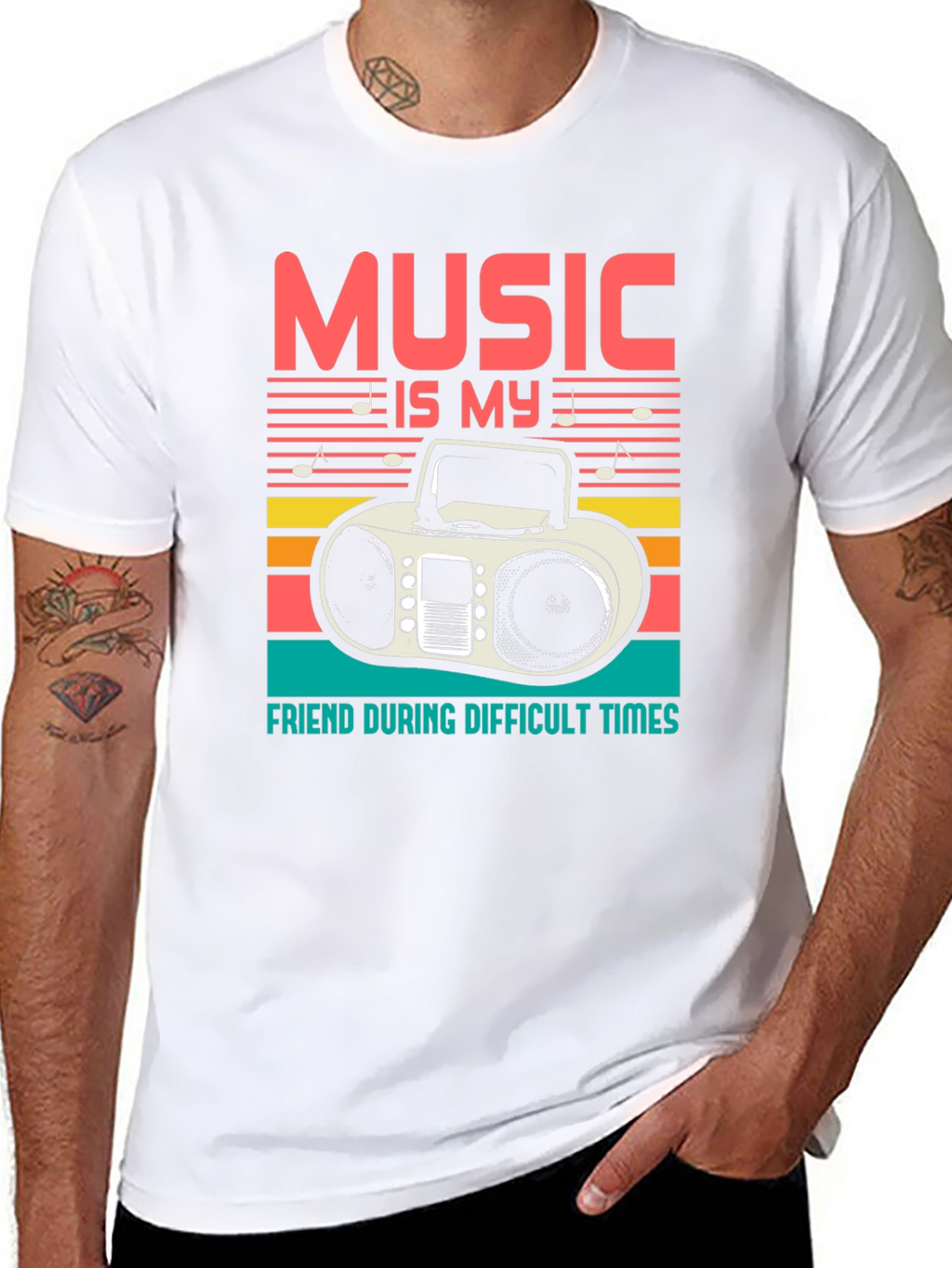 Music is My Friend Graphic T-Shirt