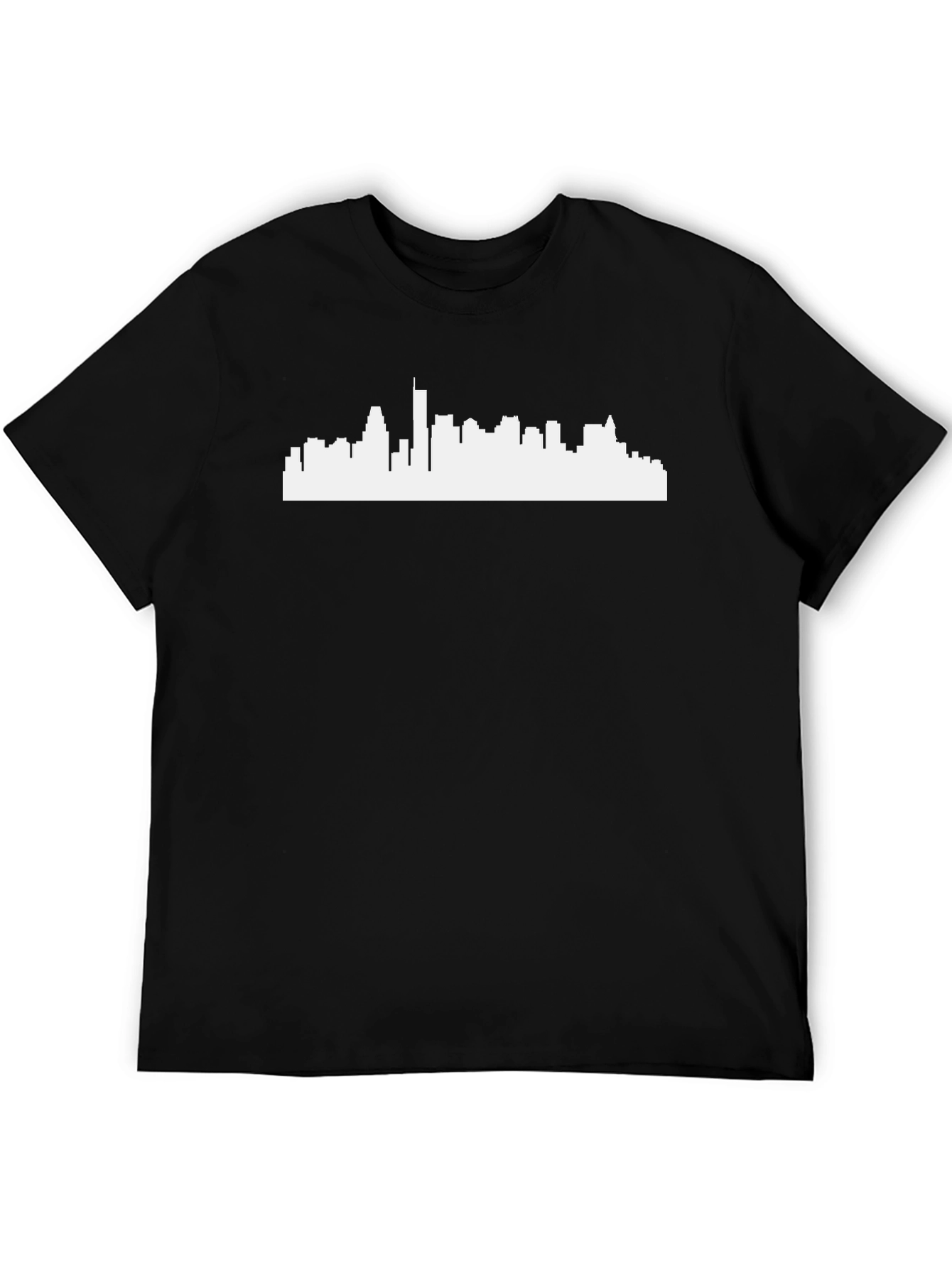 City Skyline Graphic Tee - Classic Black Crew Neck