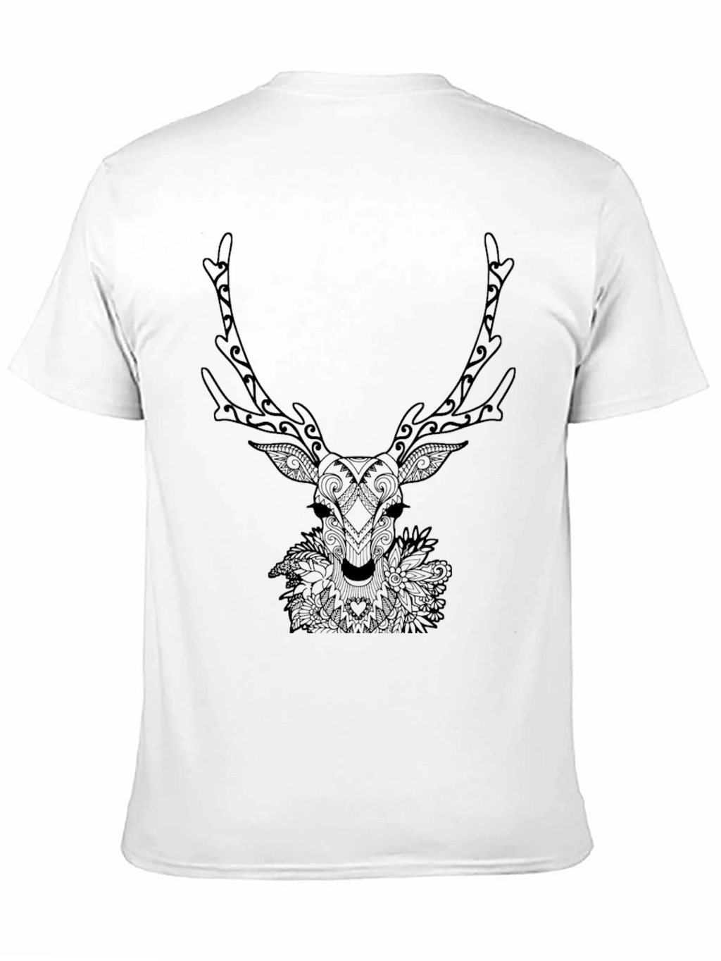 Black Deer Graphic T-Shirt - Nature Inspired Tee
