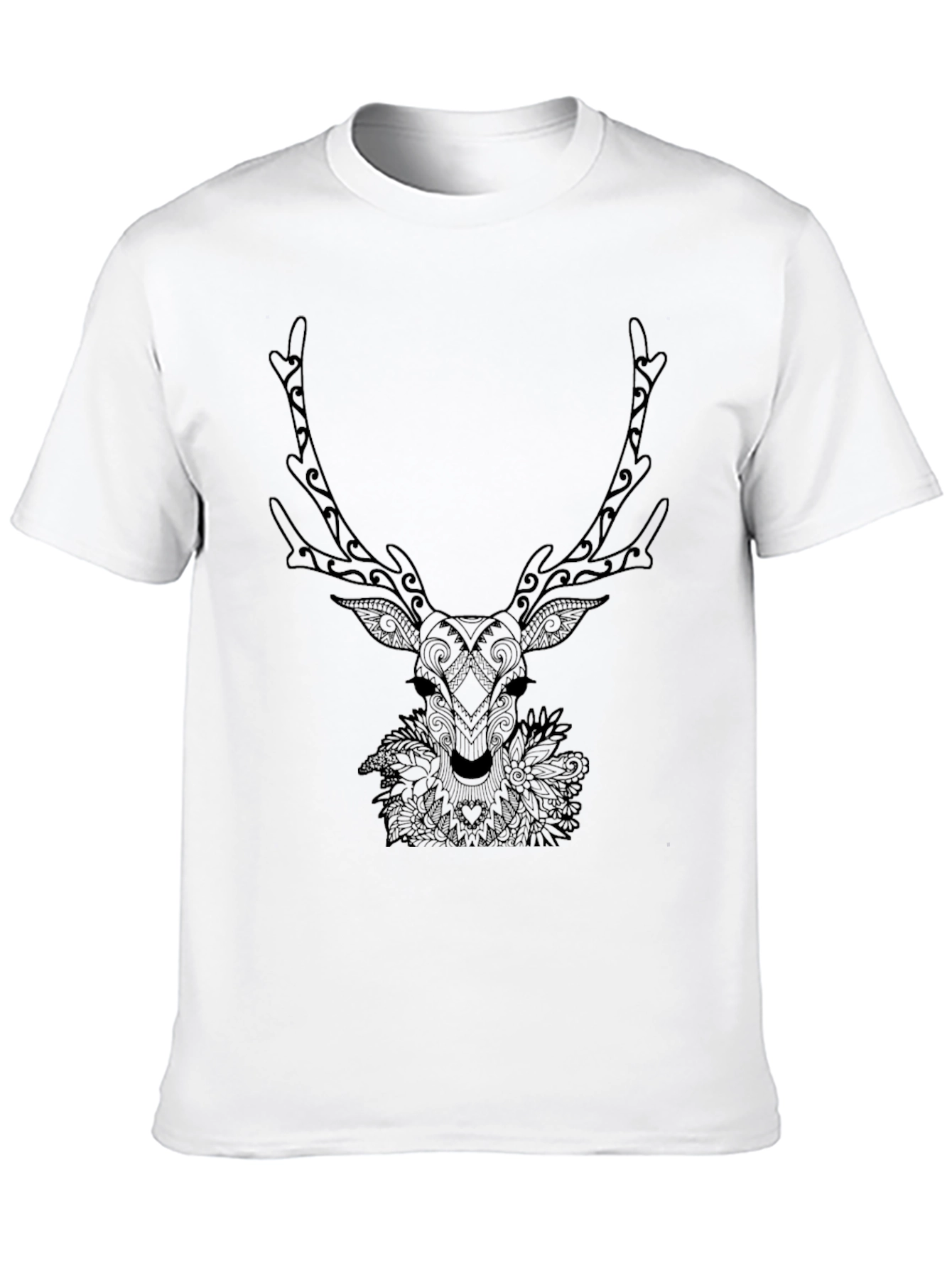 Black Deer Graphic T-Shirt - Nature Inspired Tee