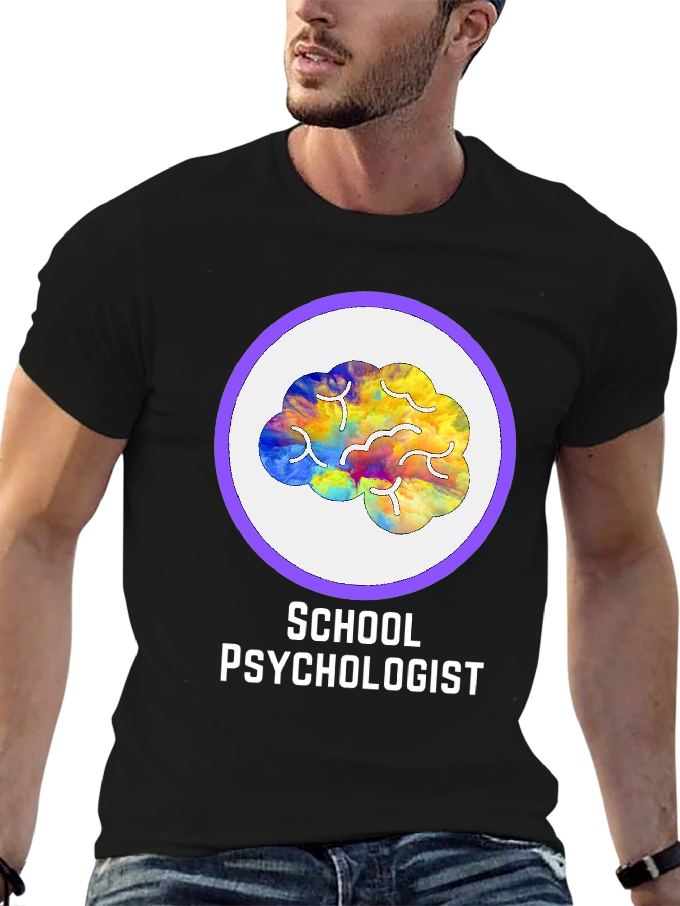 School Psychologist Brain Graphic Tee