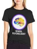 School Psychologist Brain Graphic Tee
