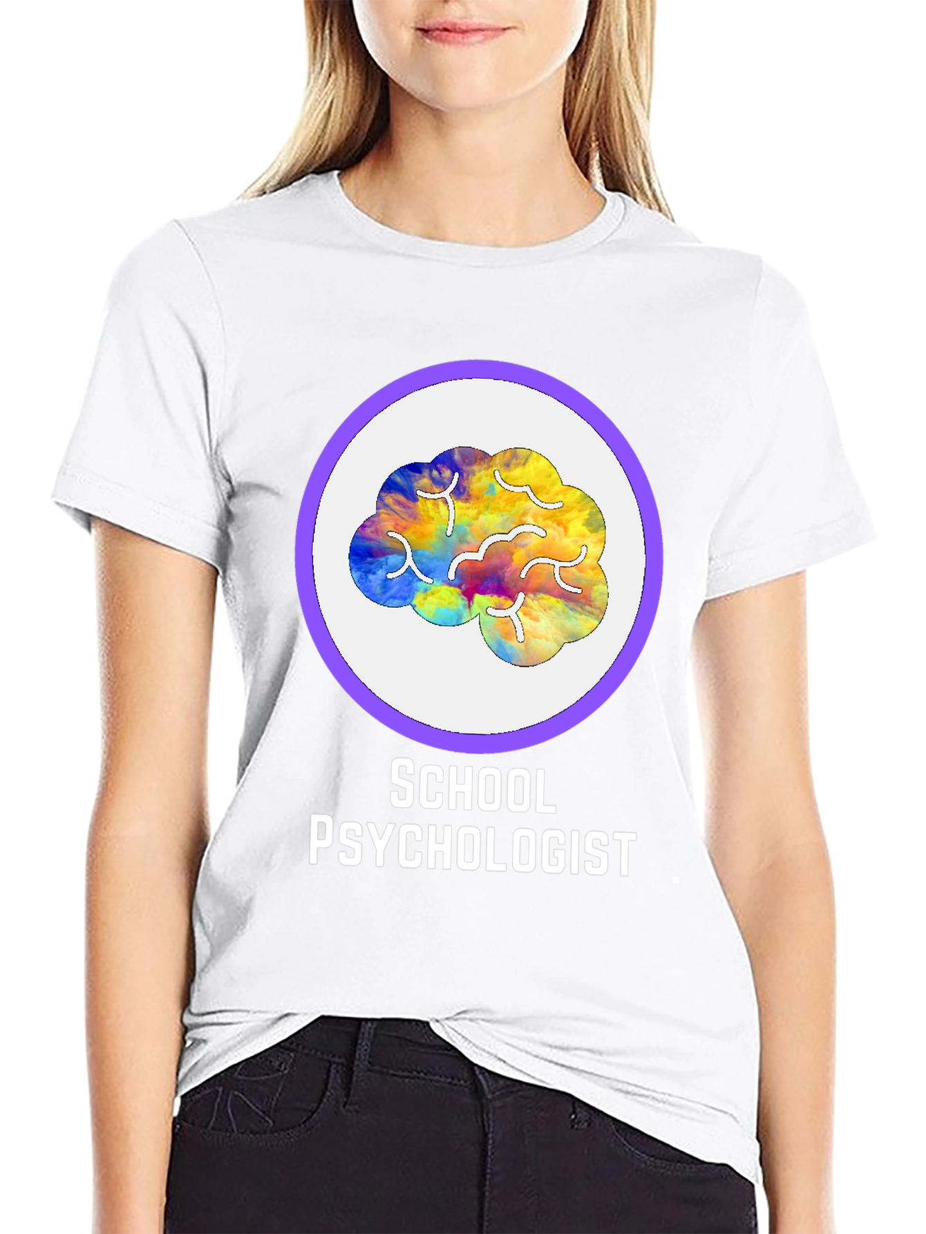 School Psychologist Brain Graphic Tee