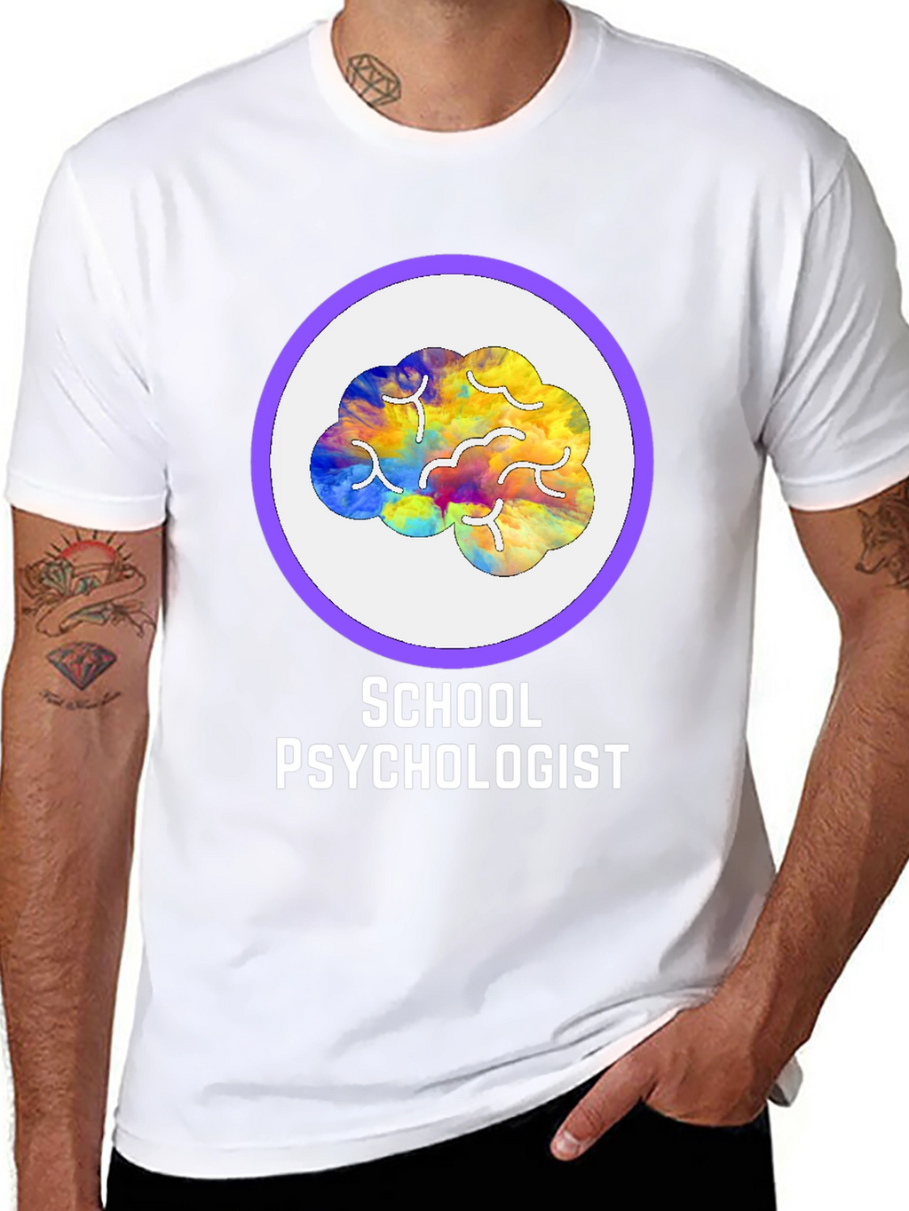 School Psychologist Brain Graphic Tee