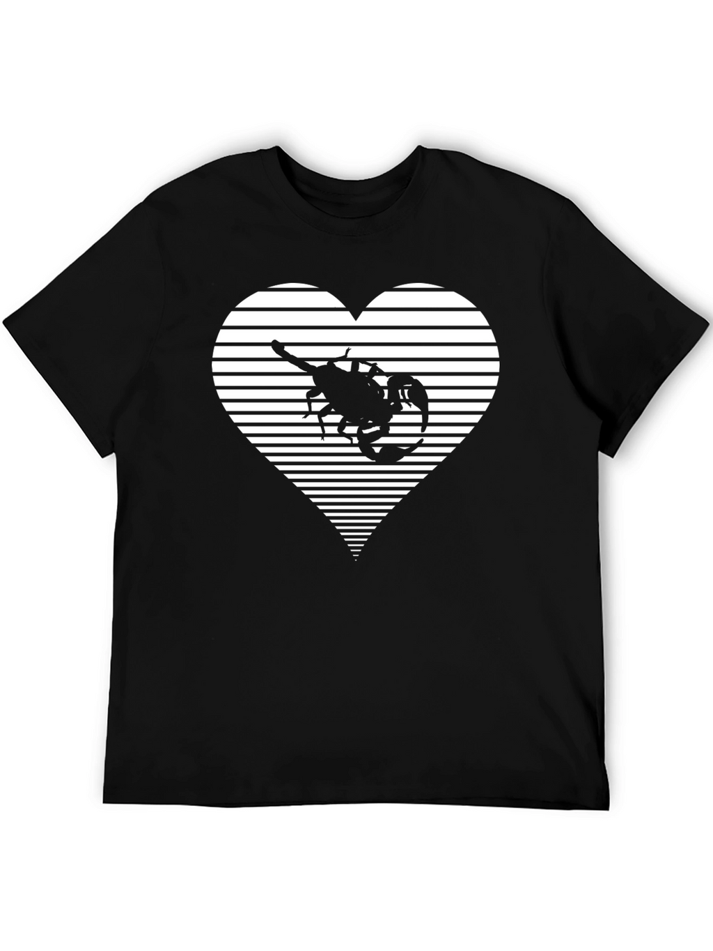Striped Heart Scorpion Graphic Tee