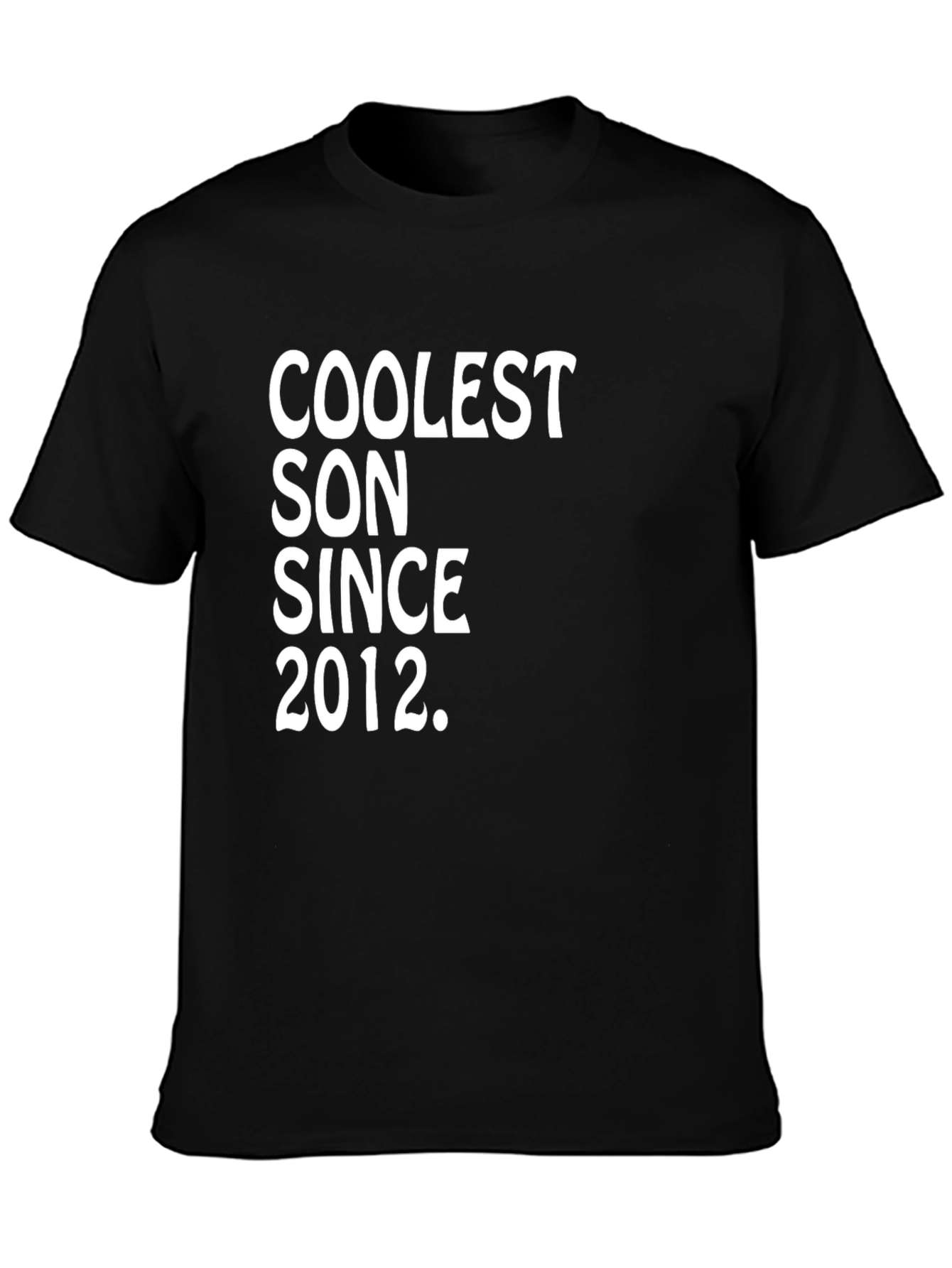 Coolest Son Since 2012 Black Graphic Tee