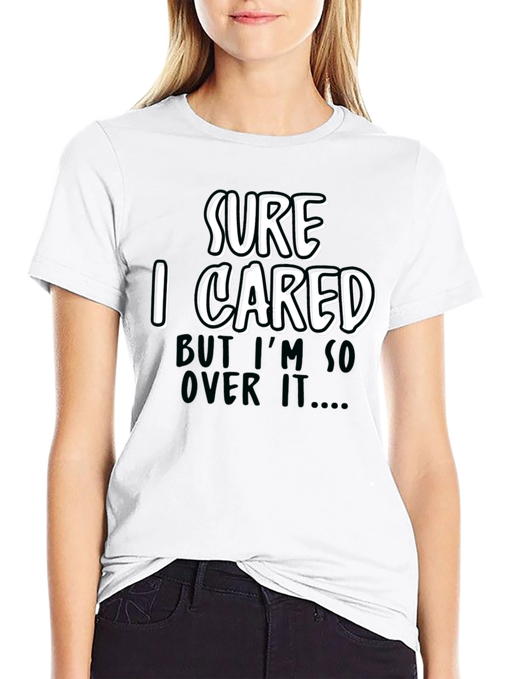 Funny Sarcastic Sure I Cared Graphic Tee