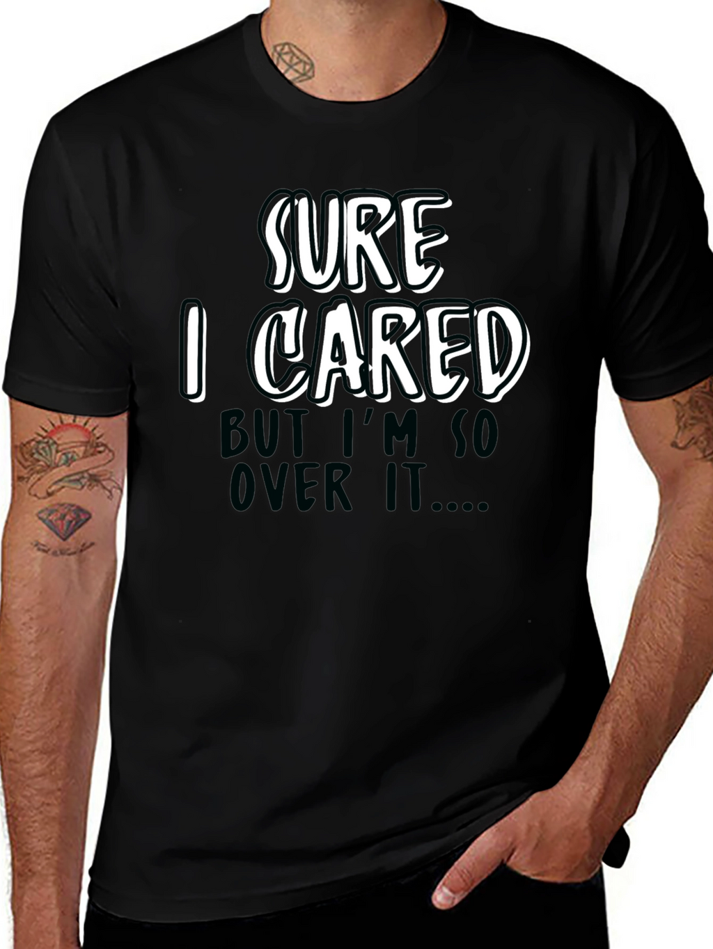 Funny Sarcastic Sure I Cared Graphic Tee