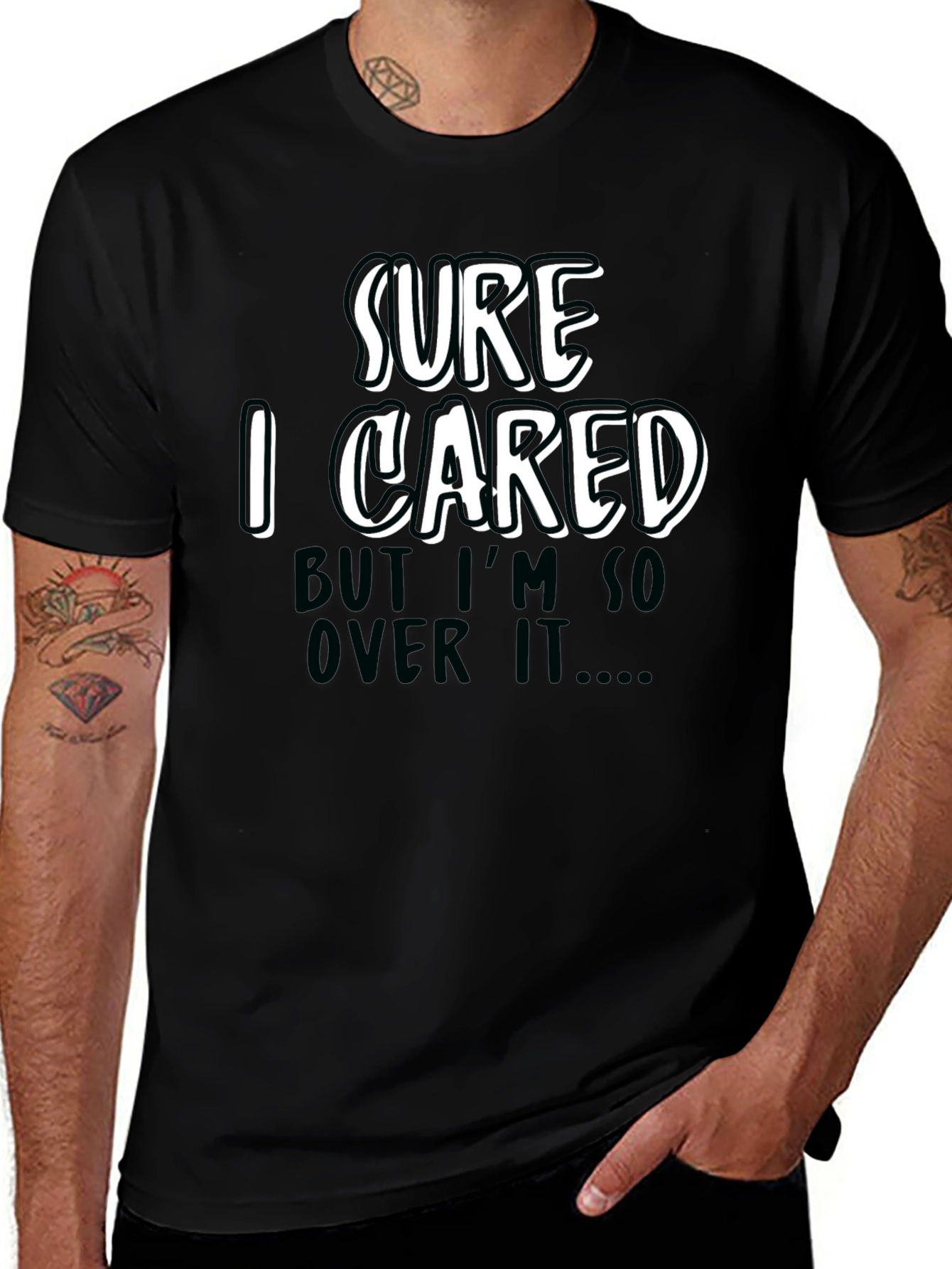 Funny Sarcastic Sure I Cared Graphic Tee