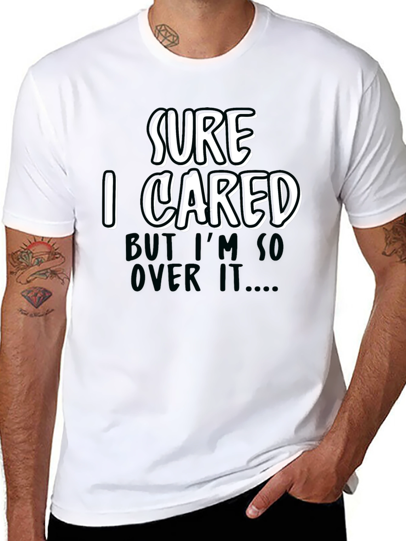 Funny Sarcastic Sure I Cared Graphic Tee