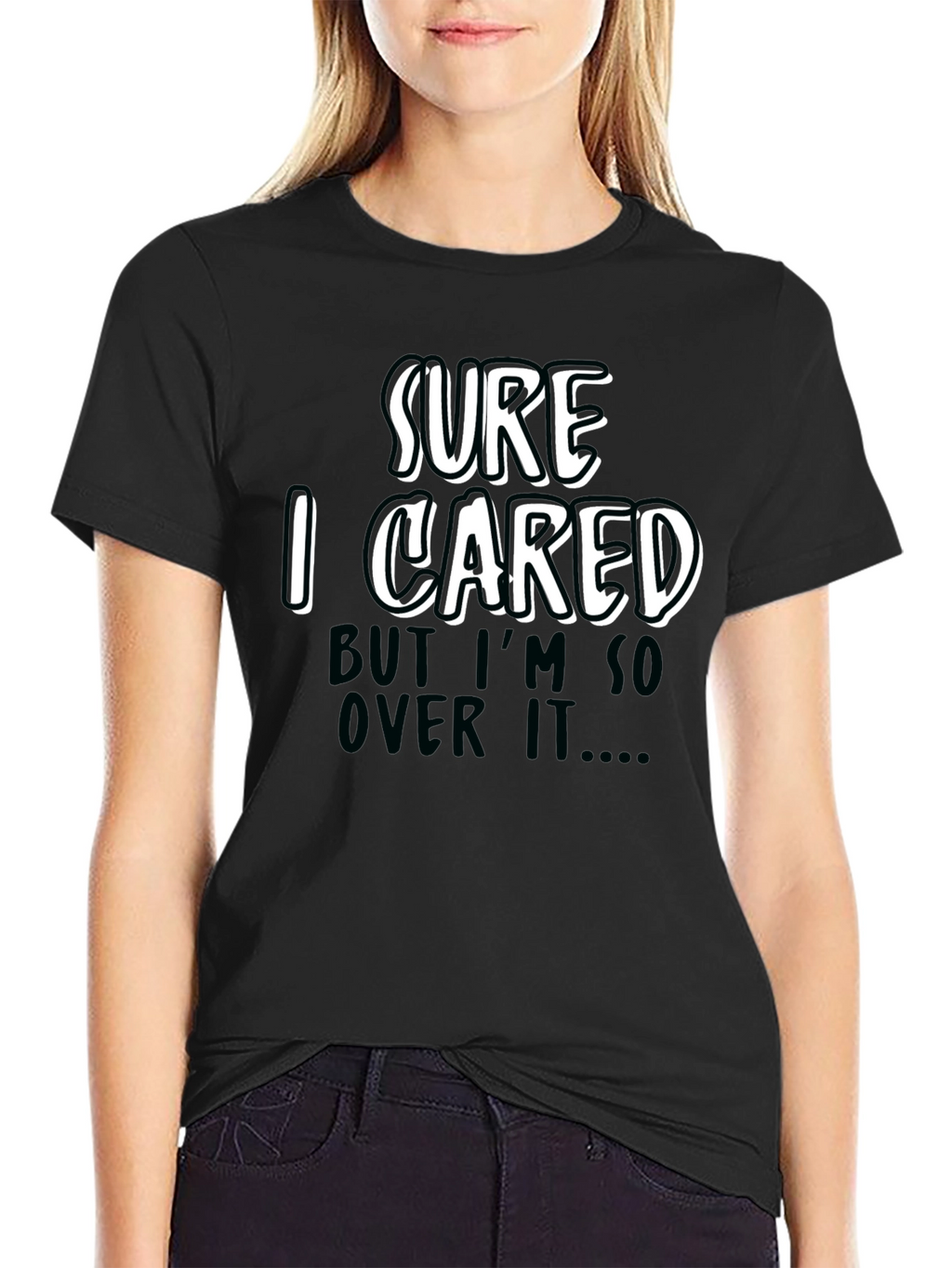 Funny Sarcastic Sure I Cared Graphic Tee