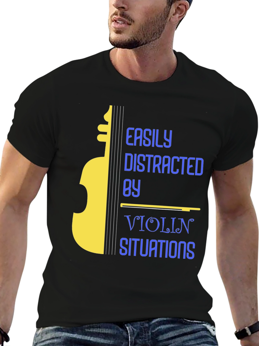 Easily Distracted by Violin T-Shirt