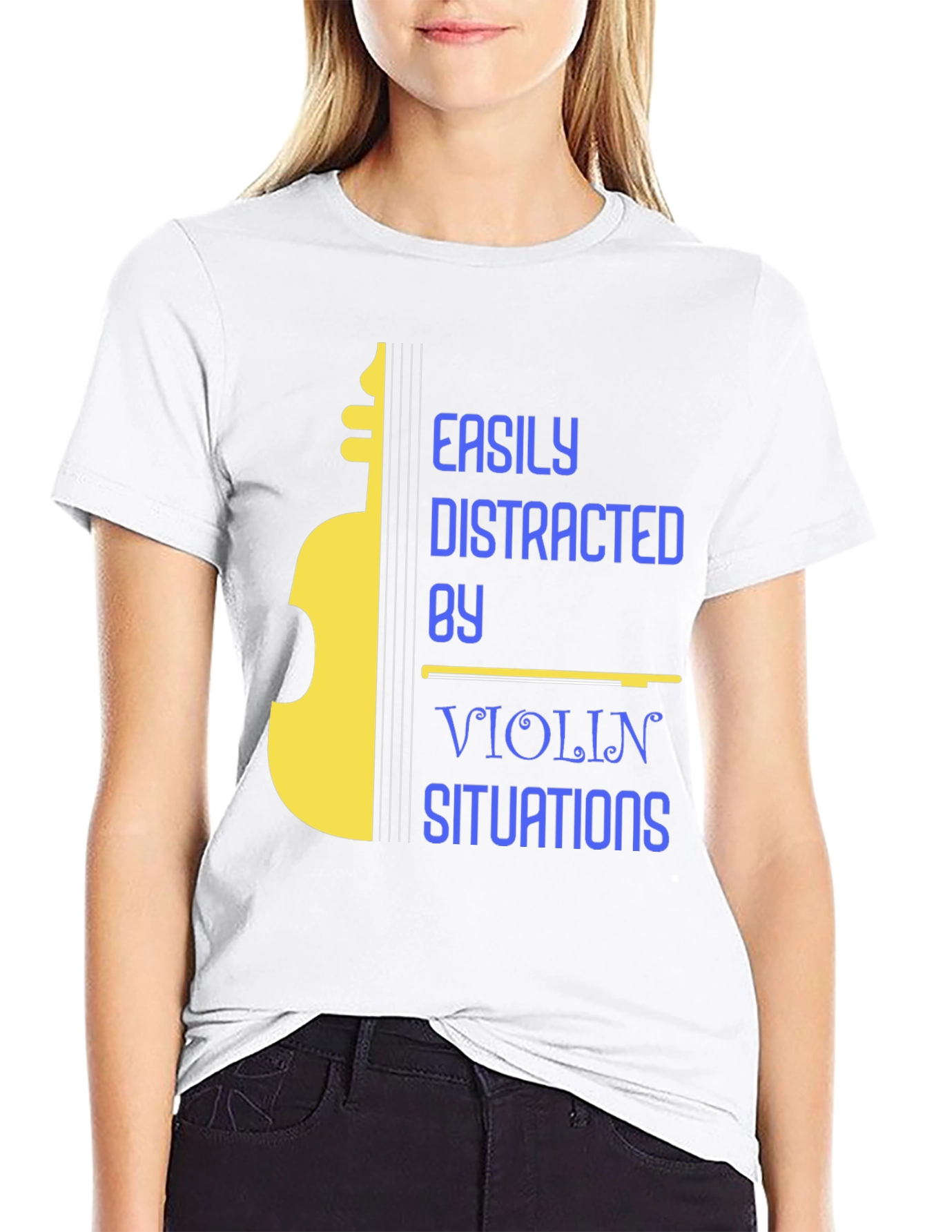 Easily Distracted by Violin T-Shirt