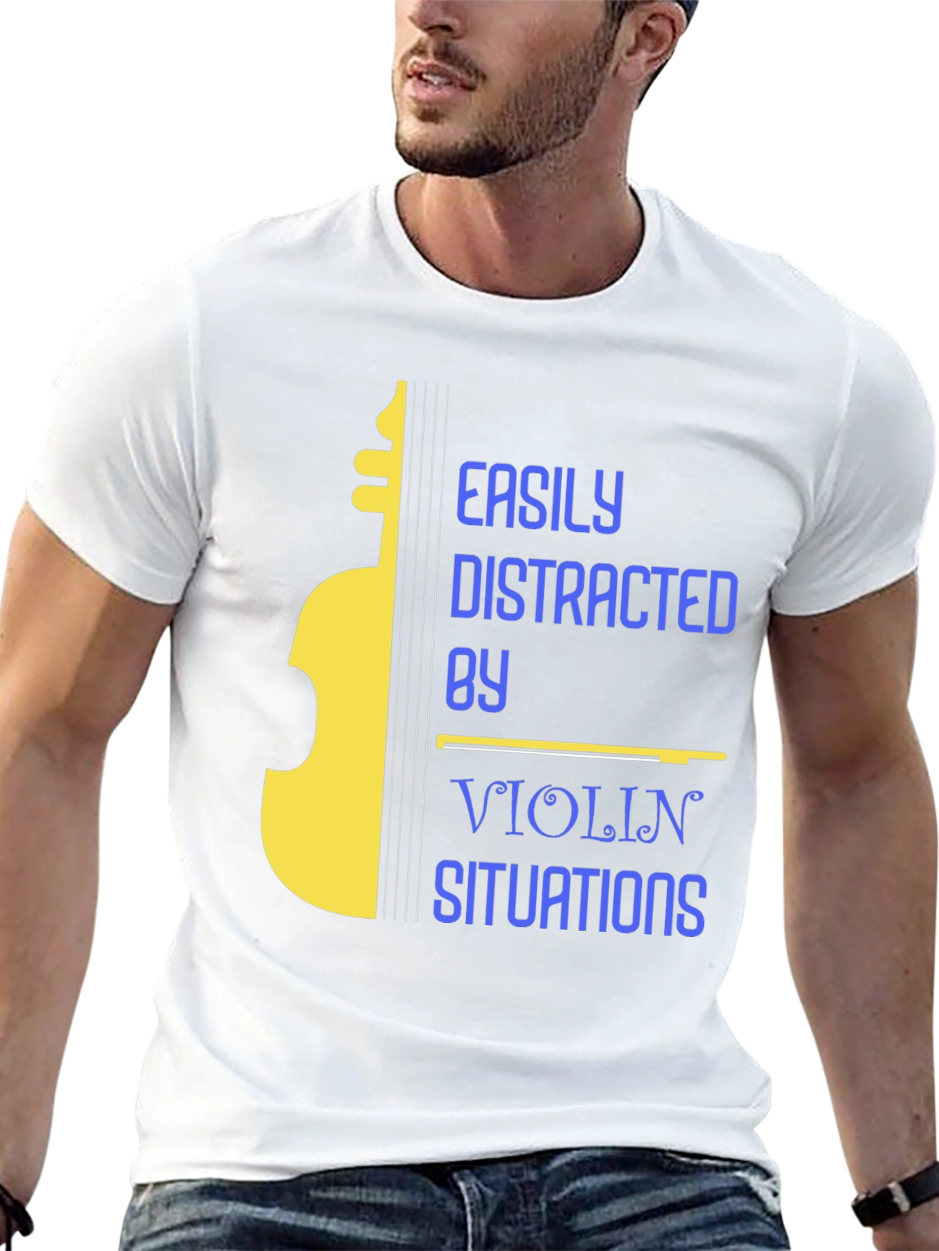 Easily Distracted by Violin T-Shirt