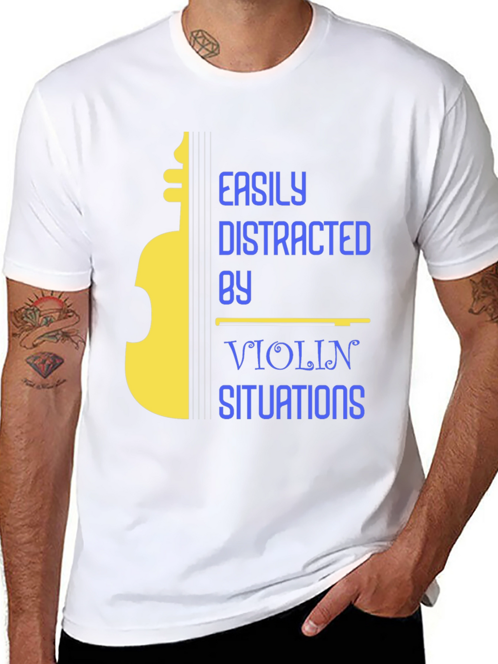 Easily Distracted by Violin T-Shirt