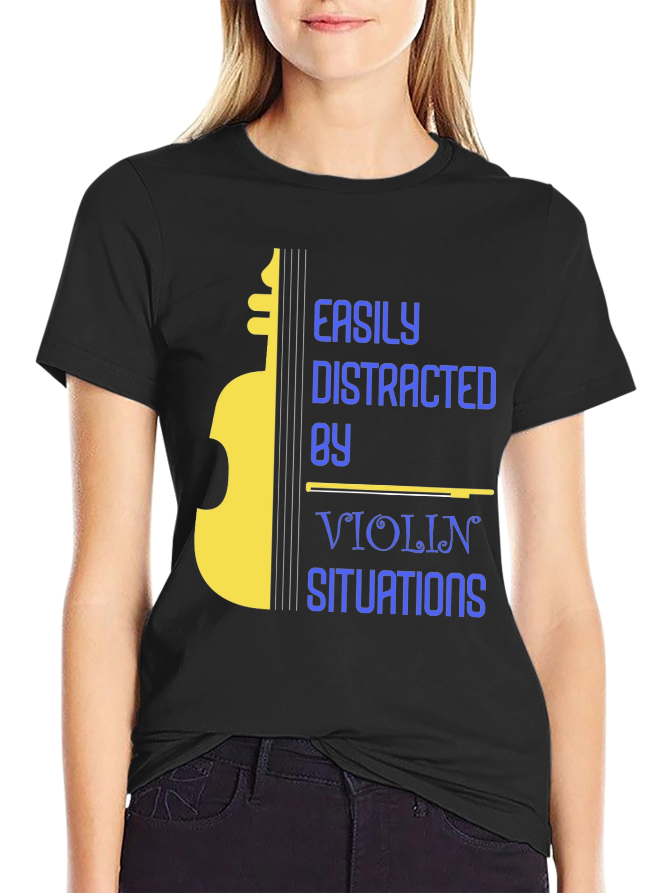 Easily Distracted by Violin T-Shirt