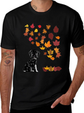 Dalmatian Dog with Autumn Leaves T-Shirt