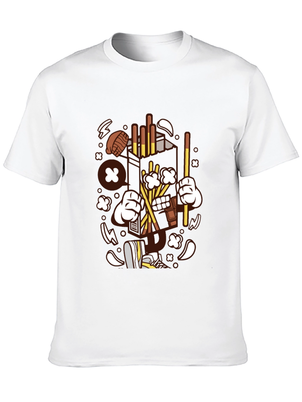 Fun Cartoon Graphic Black T-Shirt