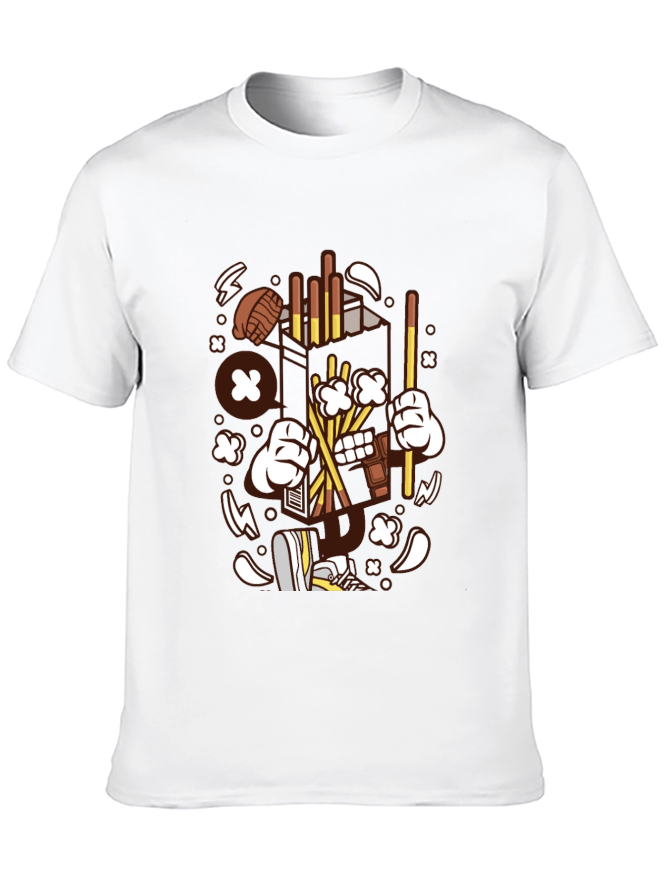 Fun Cartoon Graphic Black T-Shirt