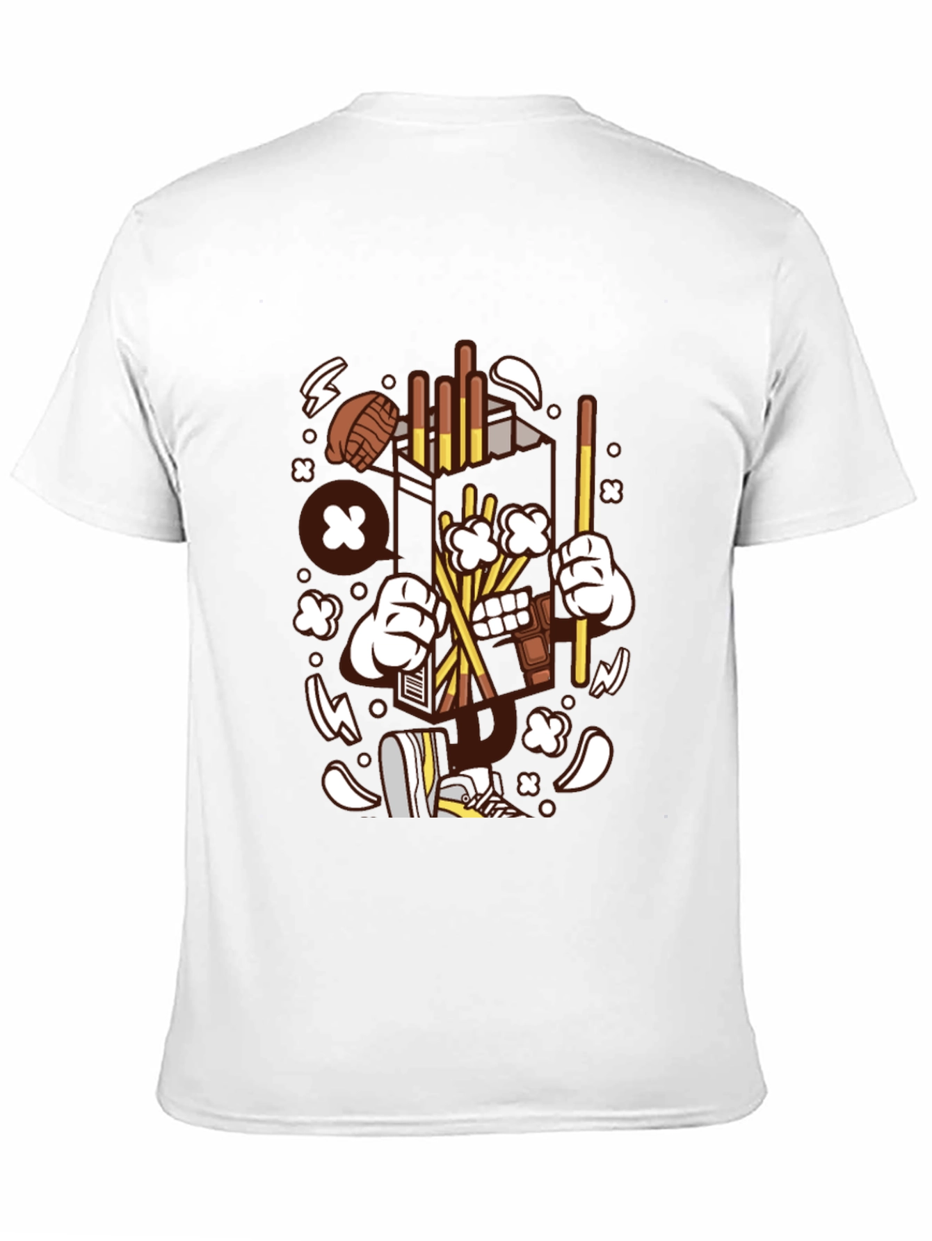 Fun Cartoon Graphic Black T-Shirt