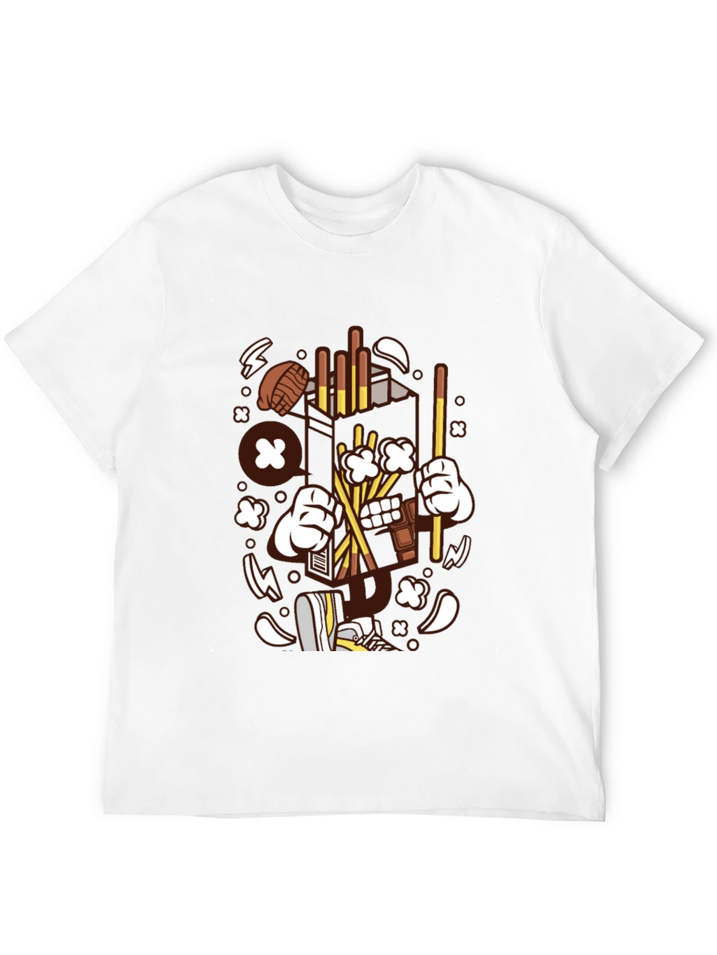 Fun Cartoon Graphic Black T-Shirt