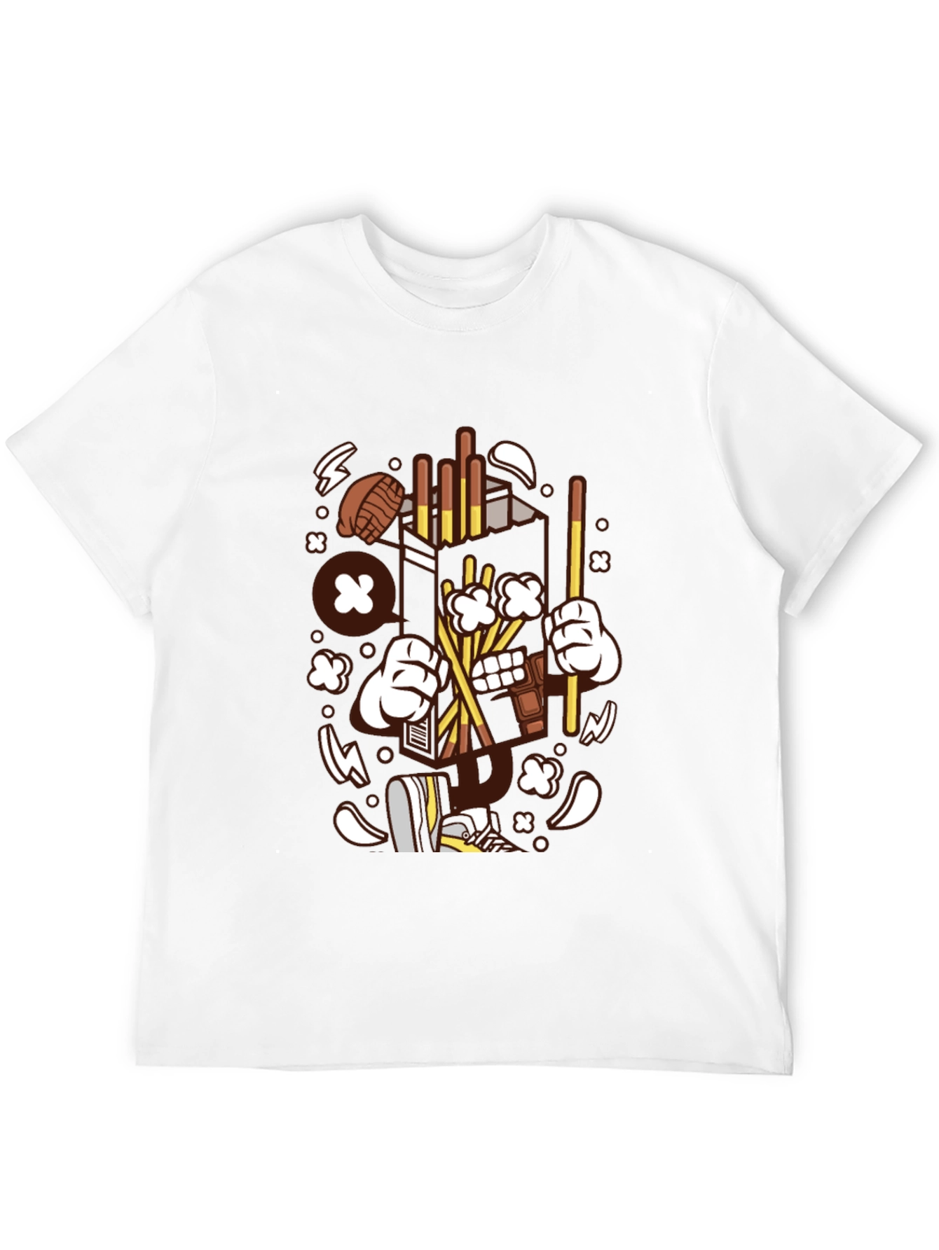 Fun Cartoon Graphic Black T-Shirt