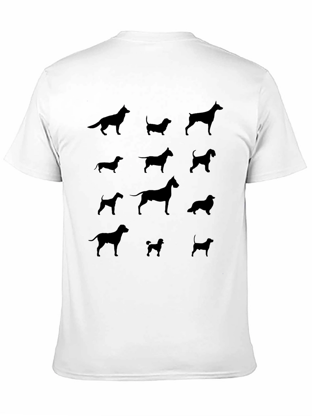 Dog Breed Silhouette T-Shirt - Black