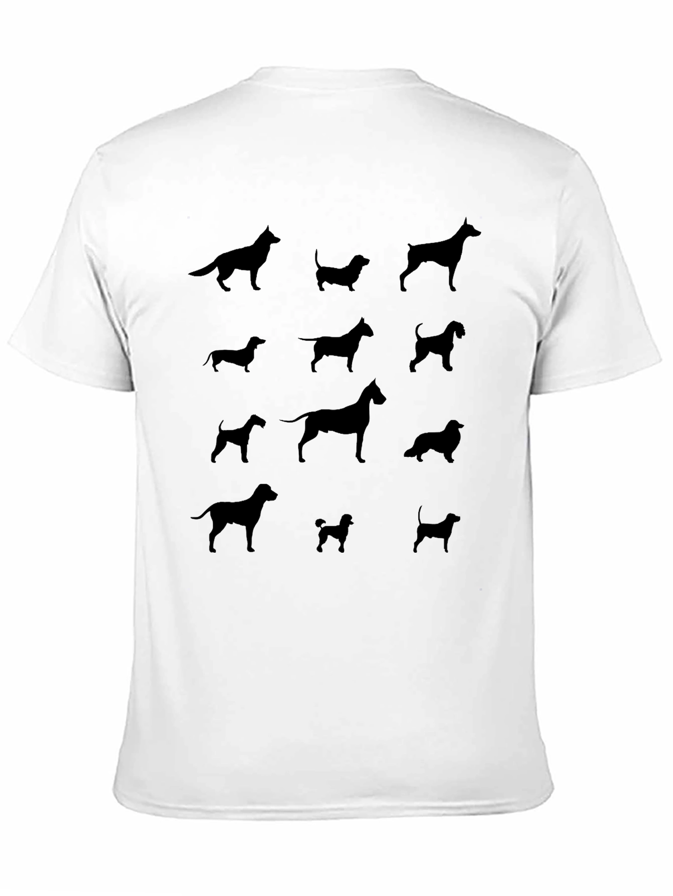 Dog Breed Silhouette T-Shirt - Black