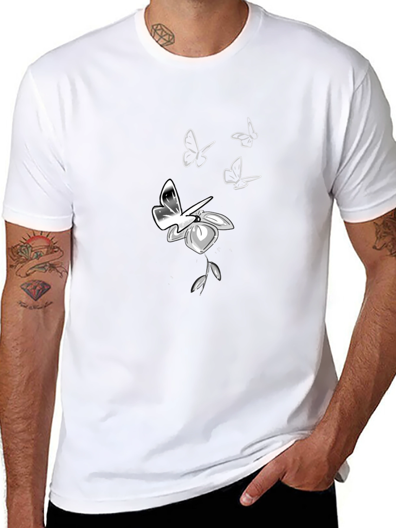 Butterfly & Flower Graphic Tee