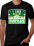 I Like Turtles Graphic T-Shirt