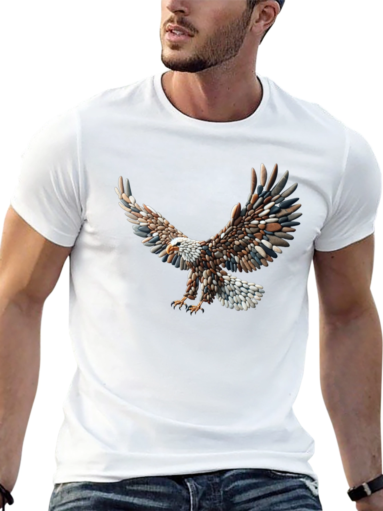 Eagle Stone Art Graphic T-Shirt