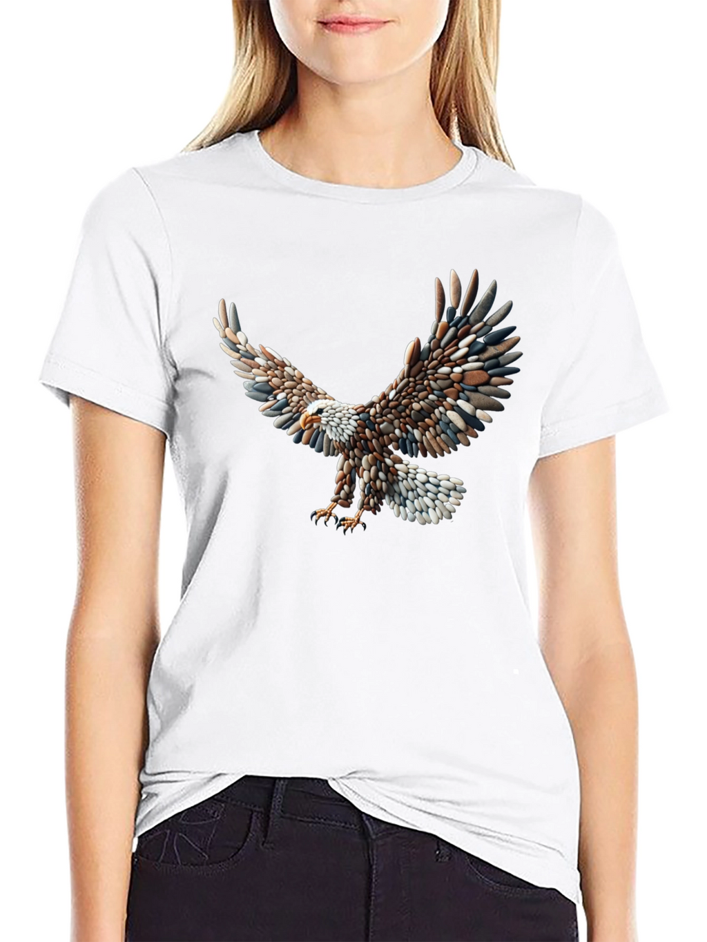 Eagle Stone Art Graphic T-Shirt