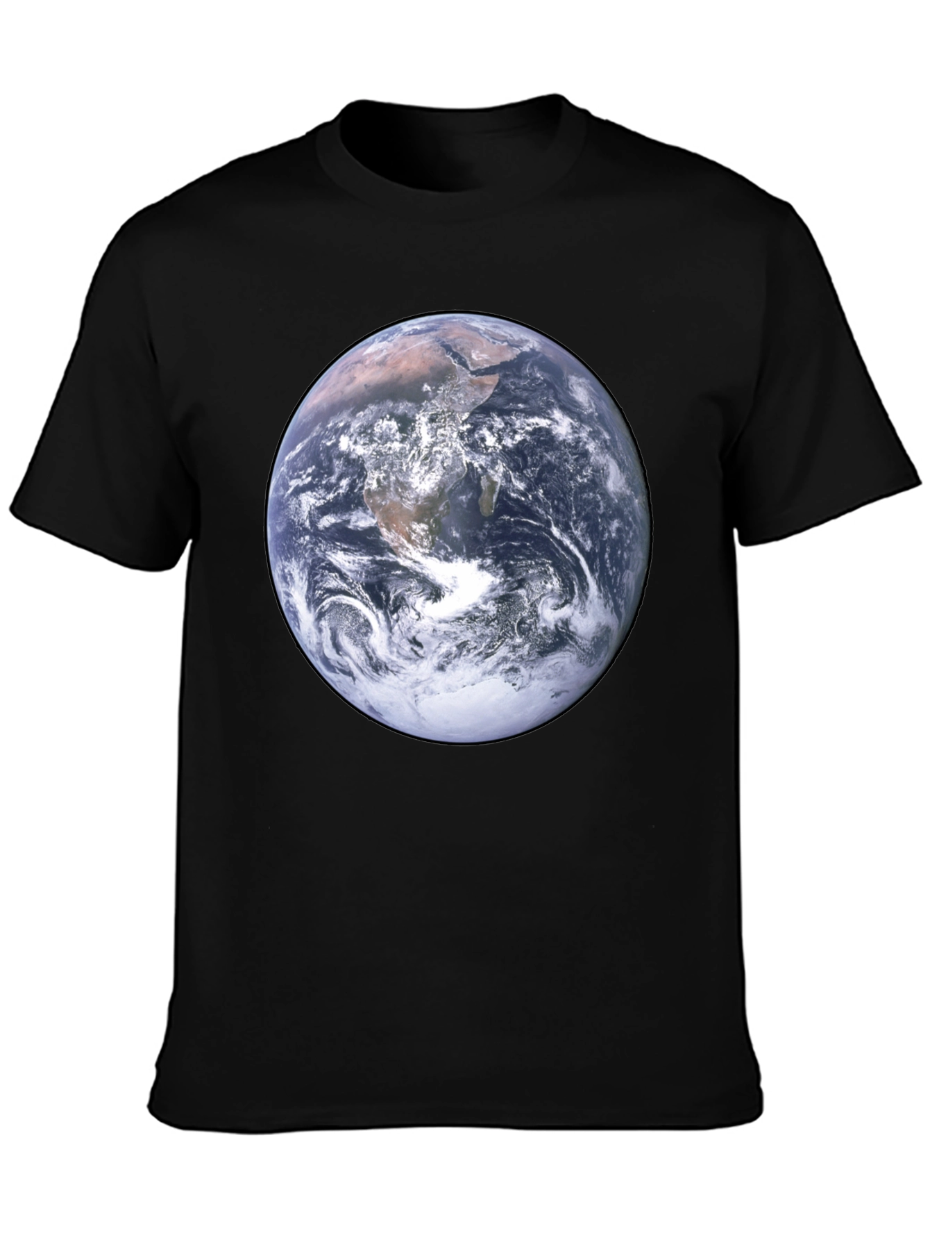 Earth Graphic Tee - Mens Black Short Sleeve T-Shirt