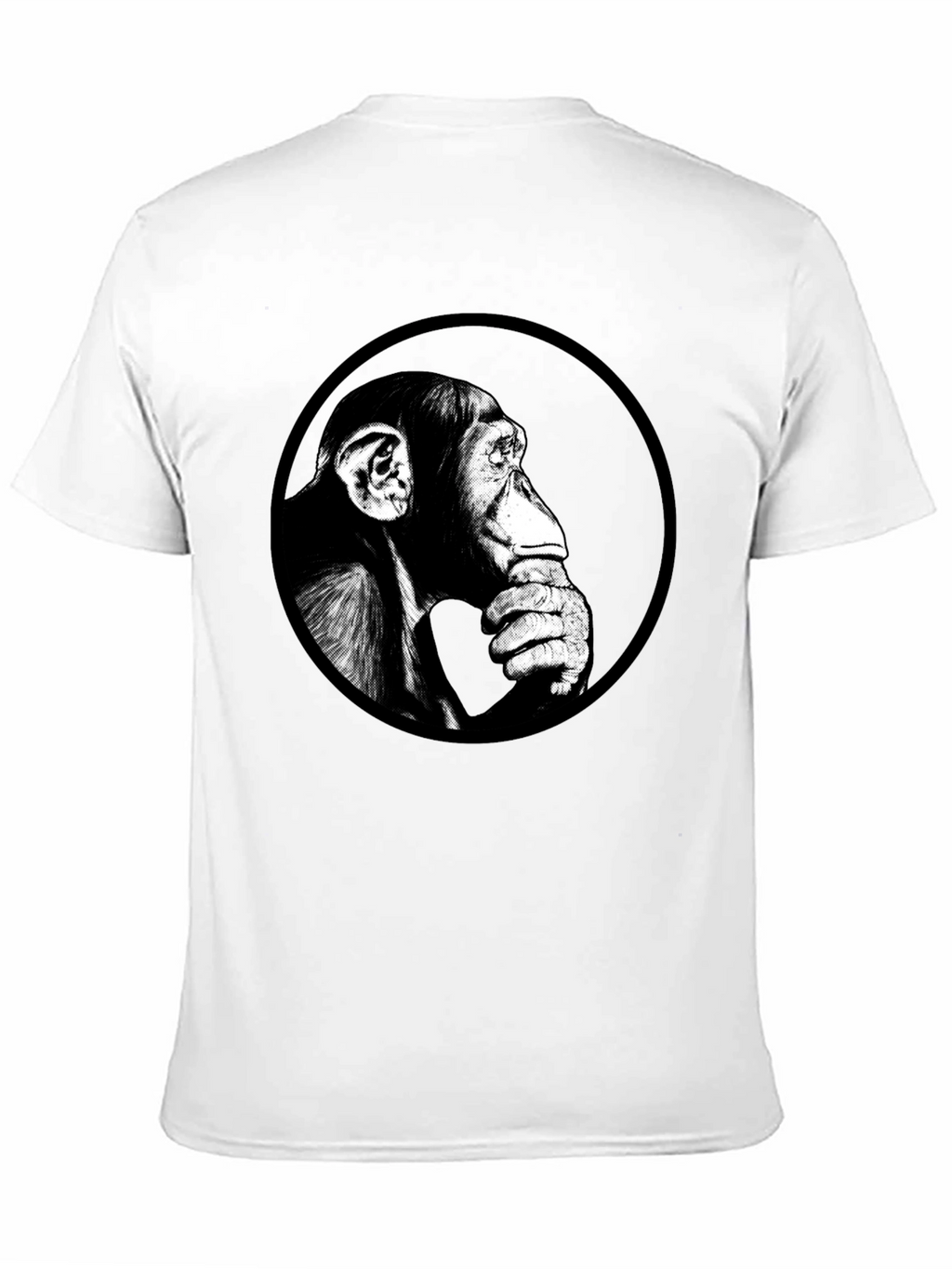 Chimpanzee Graphic Print Black T-Shirt