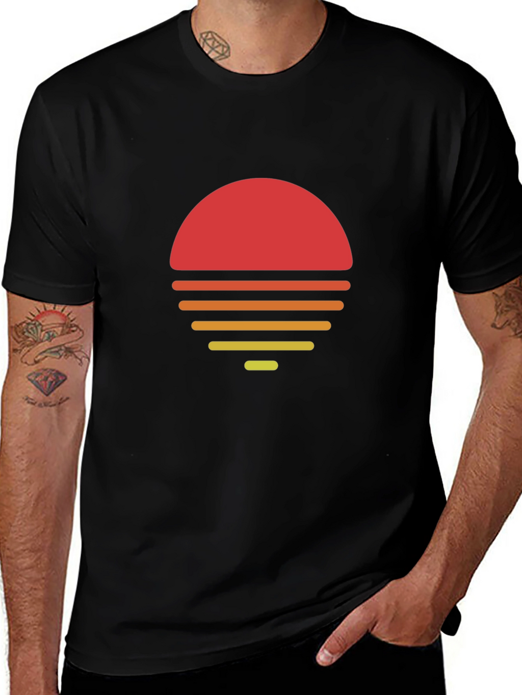 Retro Sunset Graphic Tee - Stylish Comfort
