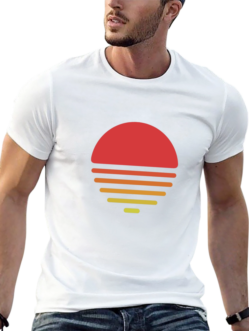 Retro Sunset Graphic Tee - Stylish Comfort